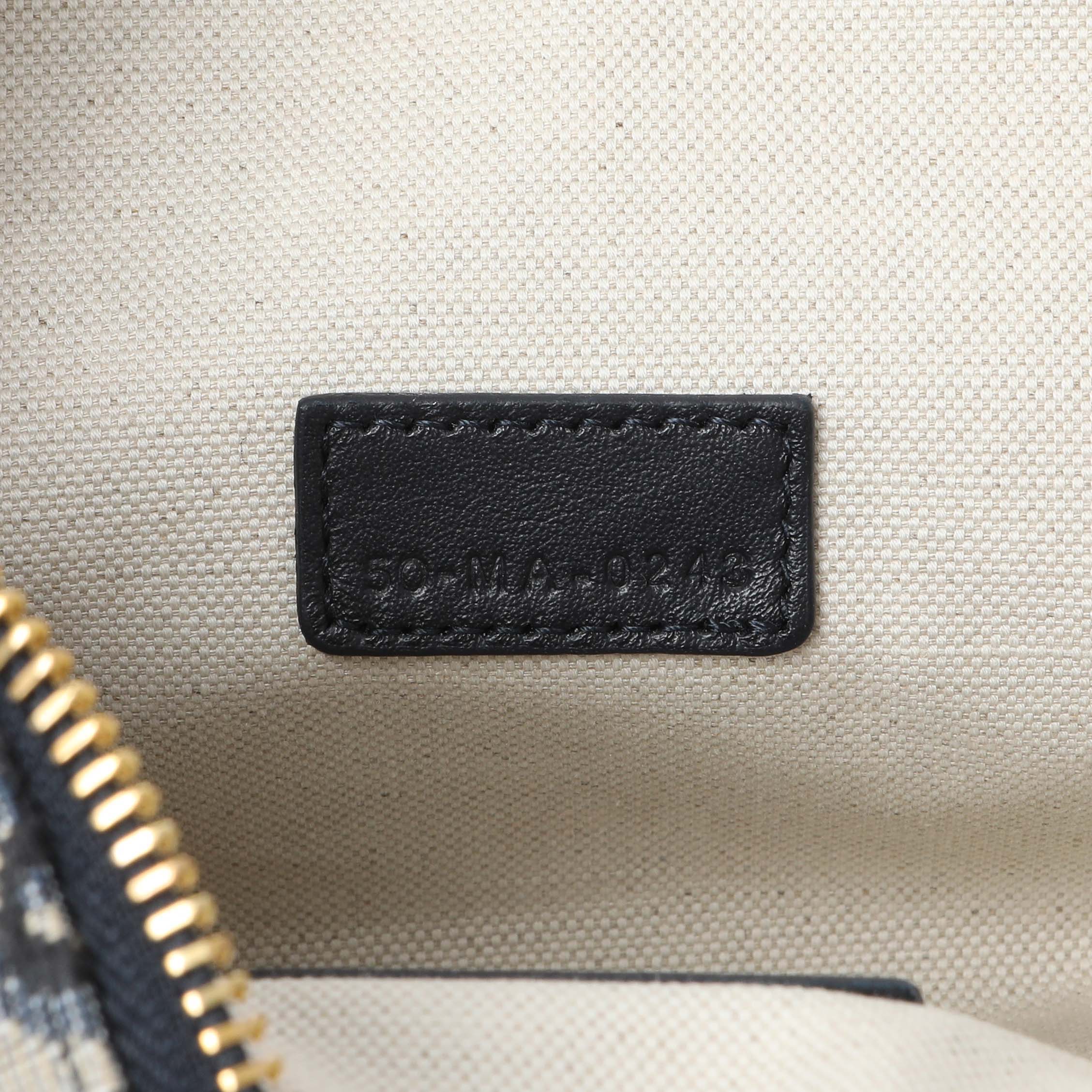 Christian Dior Blue Oblique Jacquard Medium DiorTravel Nomad Pouch - Image 6