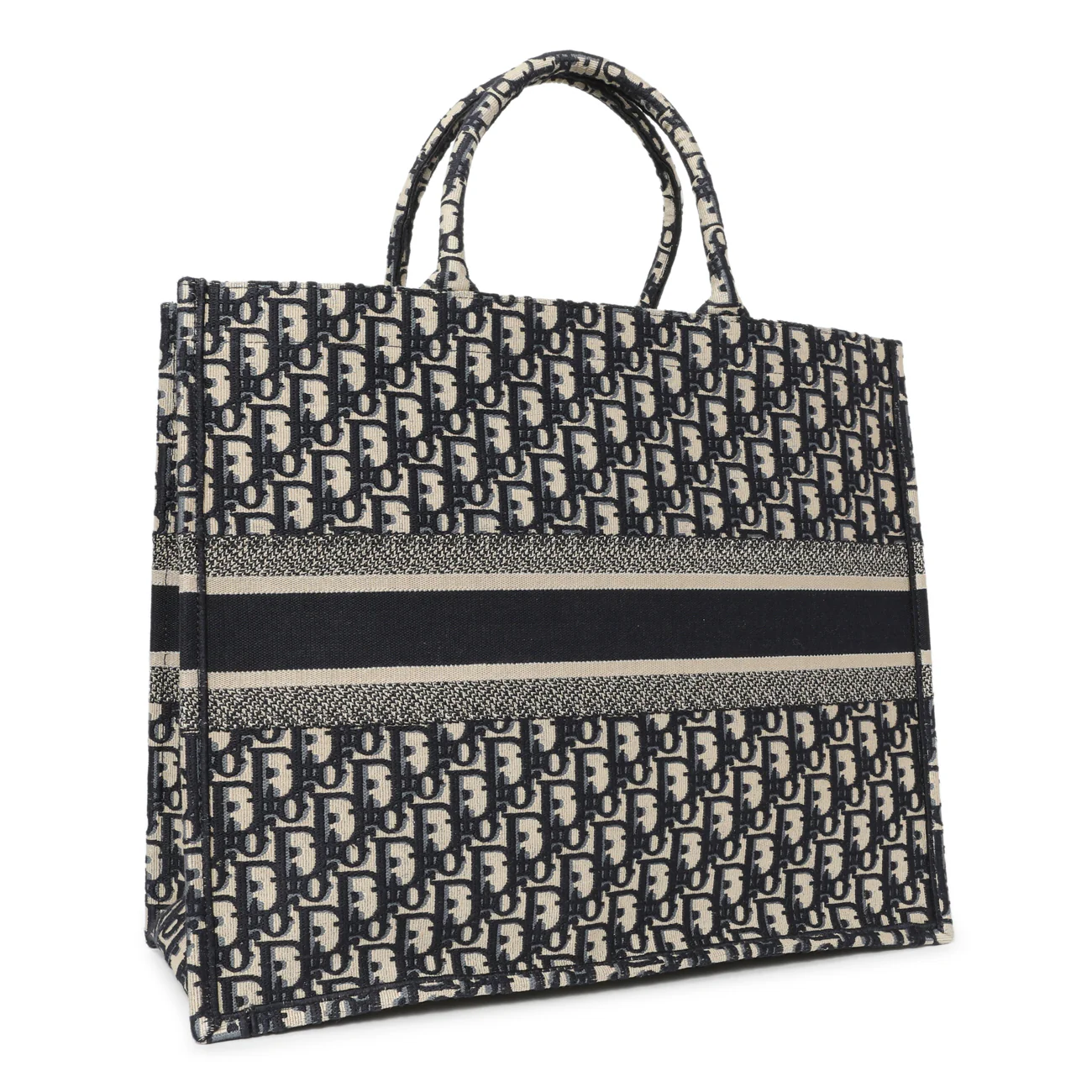 Christian Dior Blue Oblique Large Book Tote - Image 2