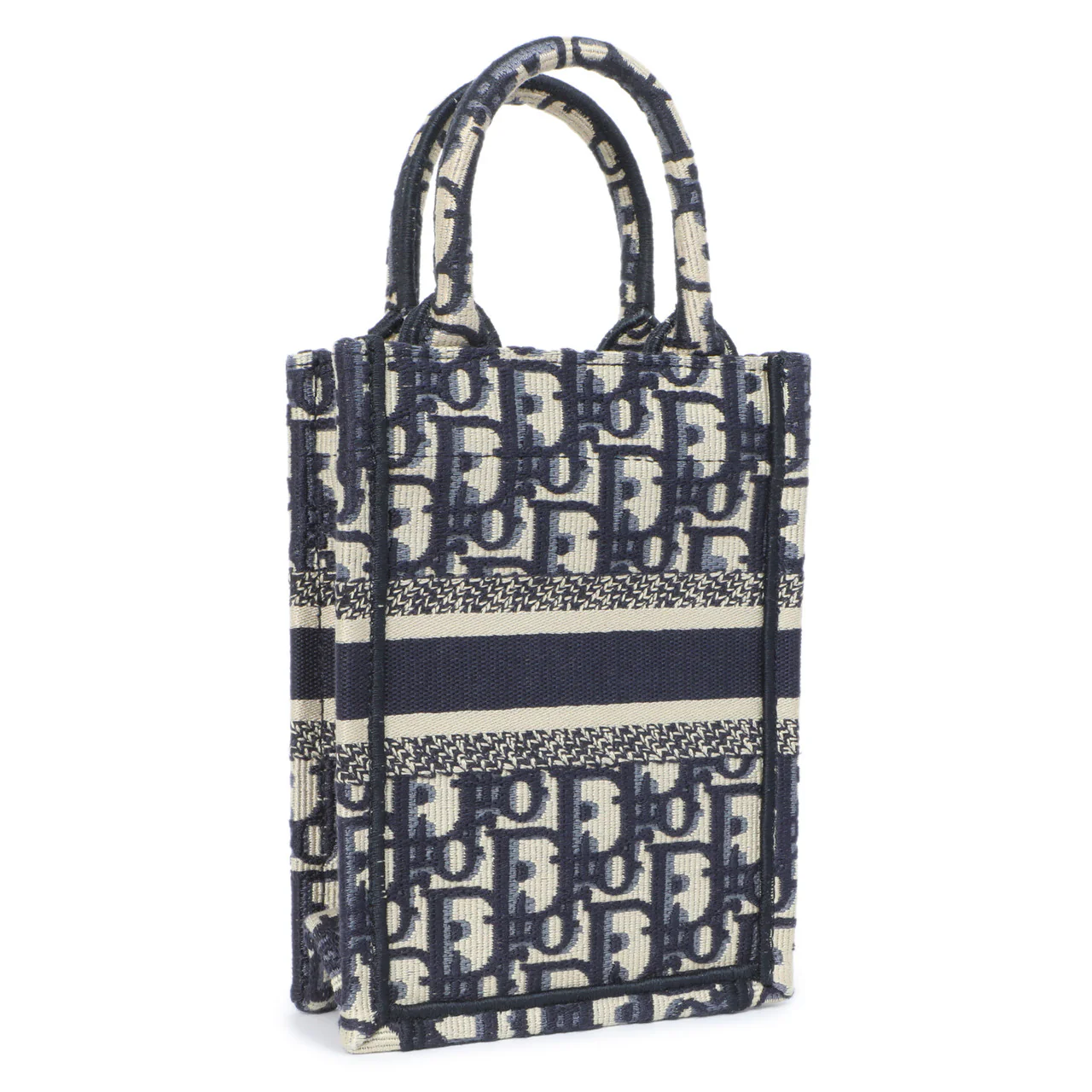 Christian Dior Blue Oblique Mini Book Tote Phone Bag - Image 4