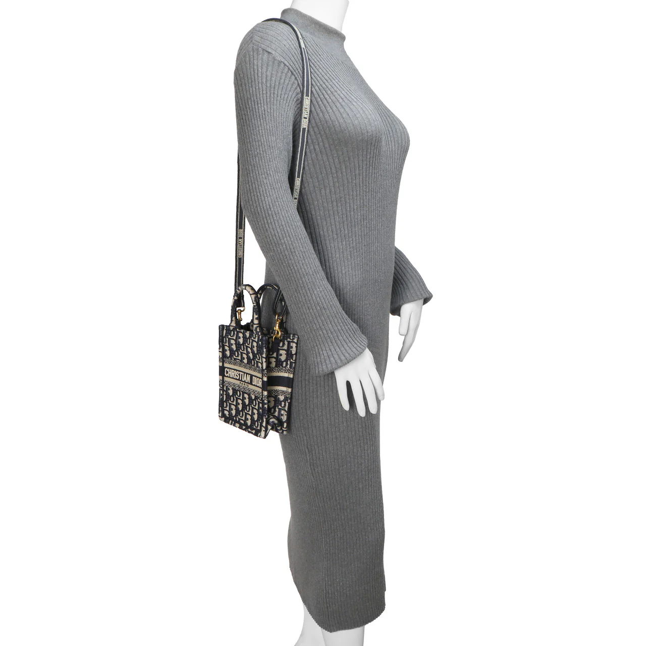 Christian Dior Blue Oblique Mini Book Tote Phone Bag - Image 7