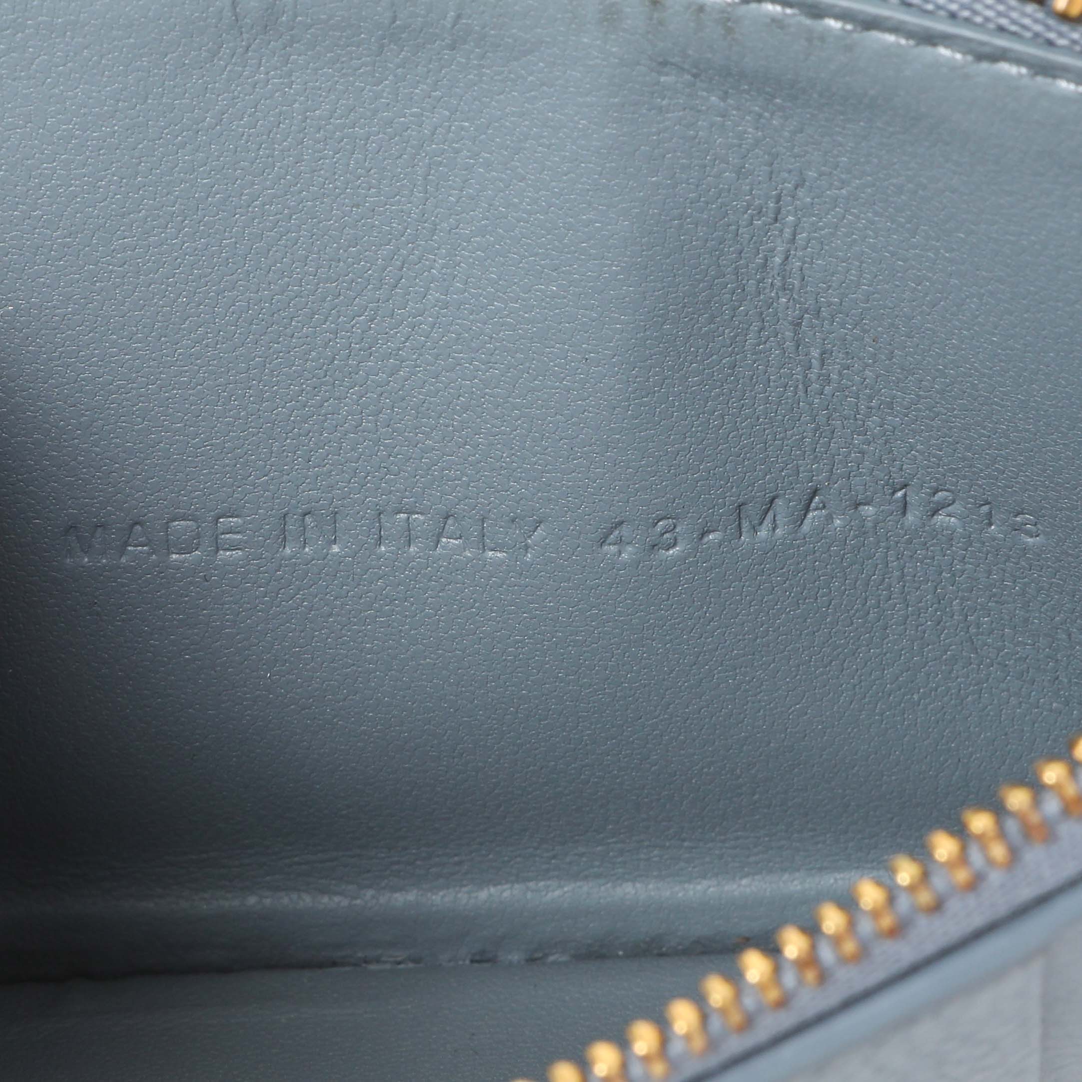 Christian Dior Blue Supple Calfskin Cannage Caro Cosmos Zipped Card Holder - Image 10