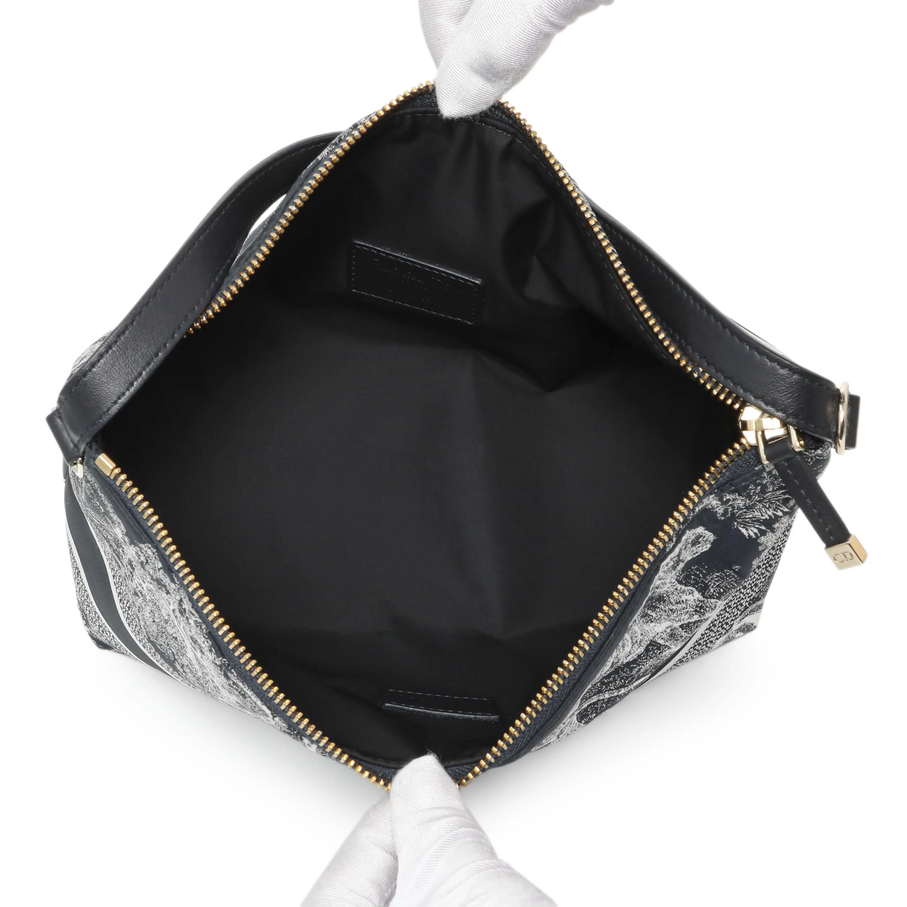 Christian Dior Blue Technical Fabric Toile De Jouy Nomad Pouch - Image 4