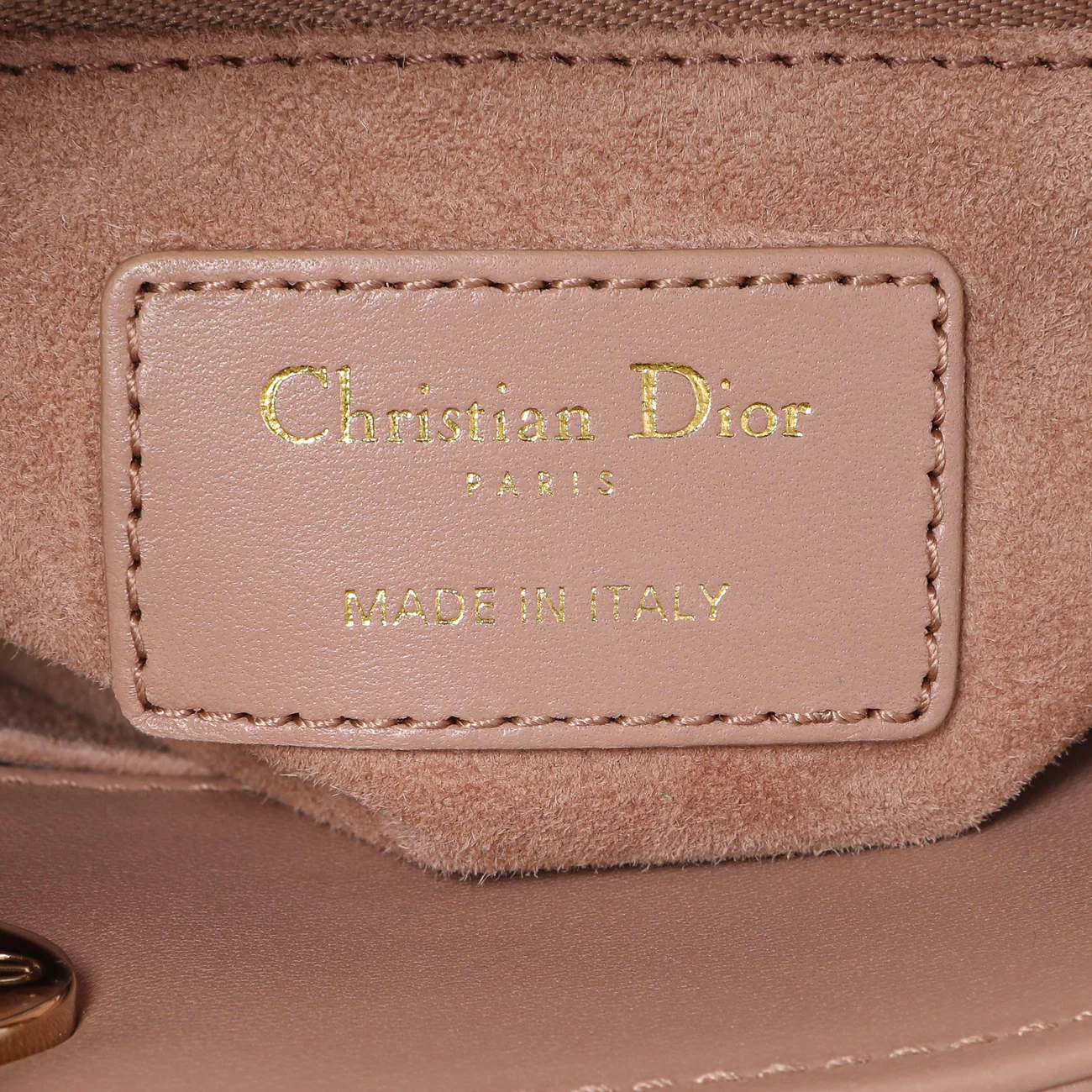 Christian Dior Blush Lambskin Cannage Small My ABCDior Lady Dior - Image 5