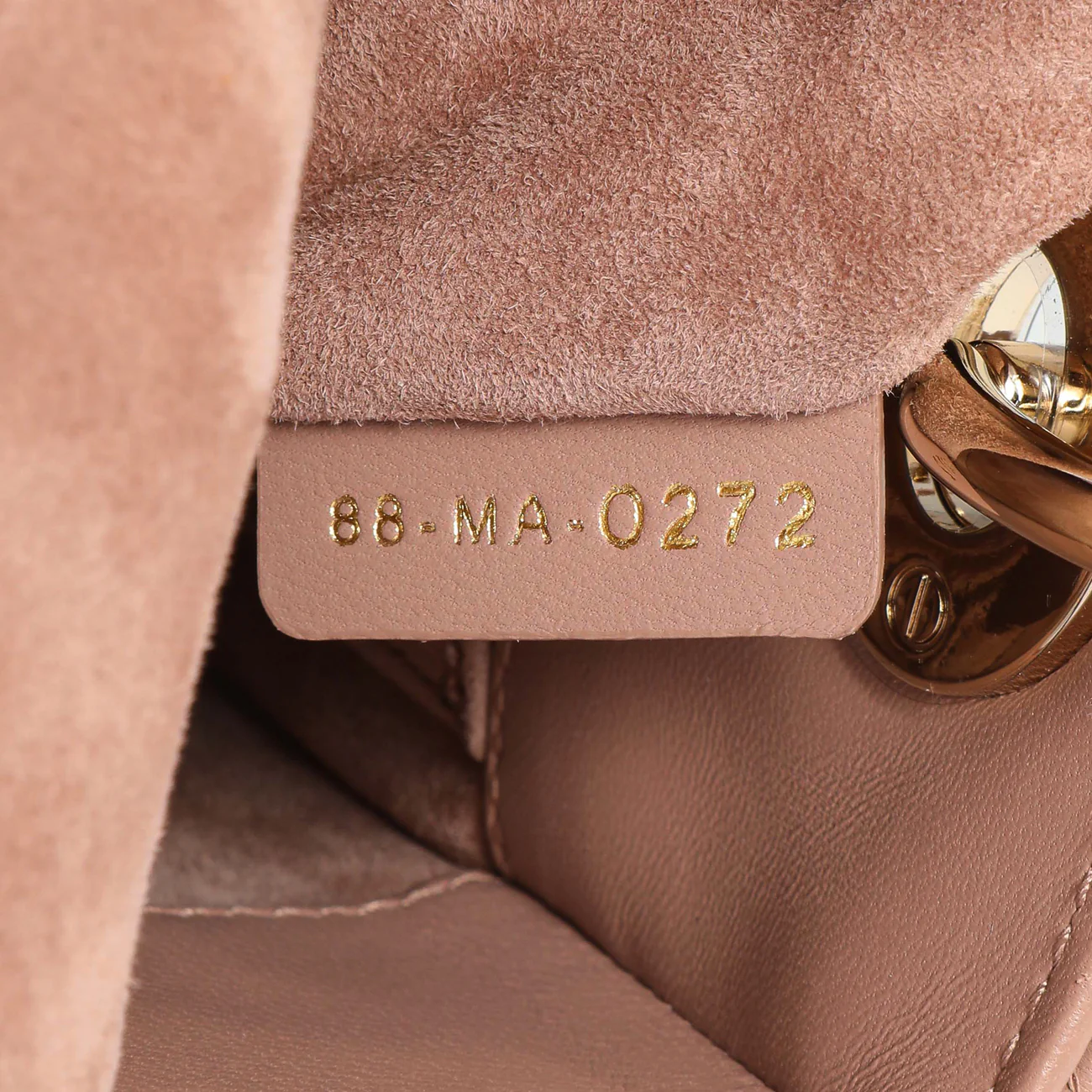 Christian Dior Blush Lambskin Cannage Small My ABCDior Lady Dior - Image 6