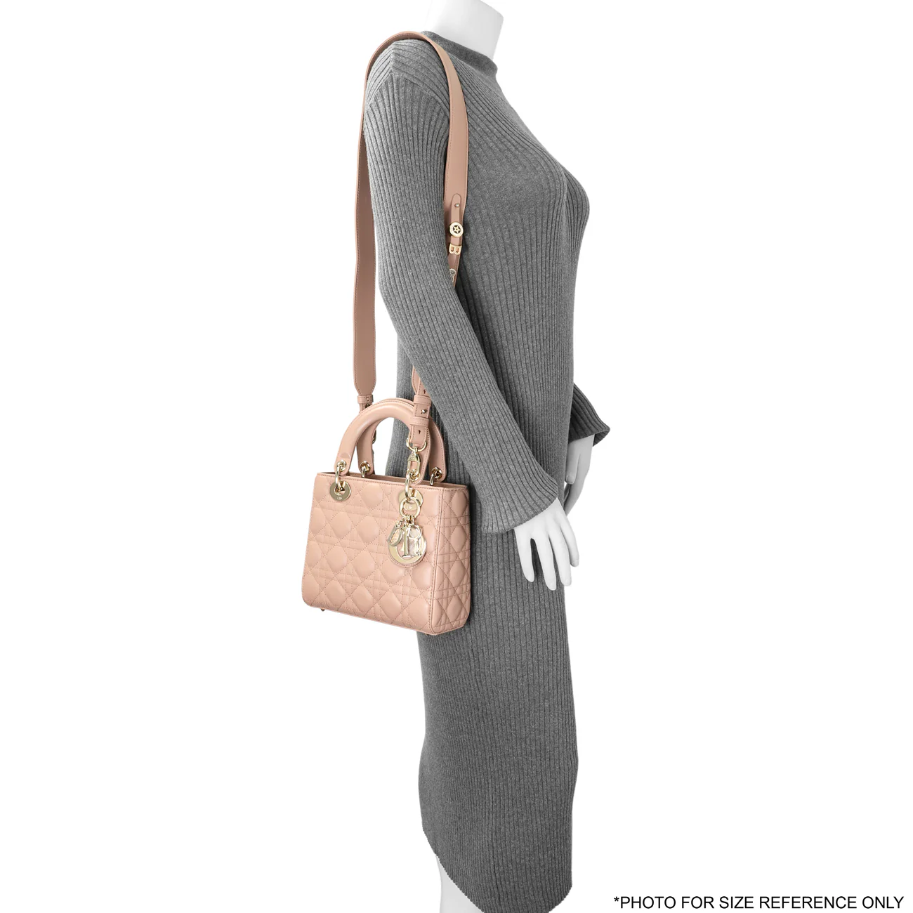 Christian Dior Blush Lambskin Cannage Small My ABCDior Lady Dior - Image 7