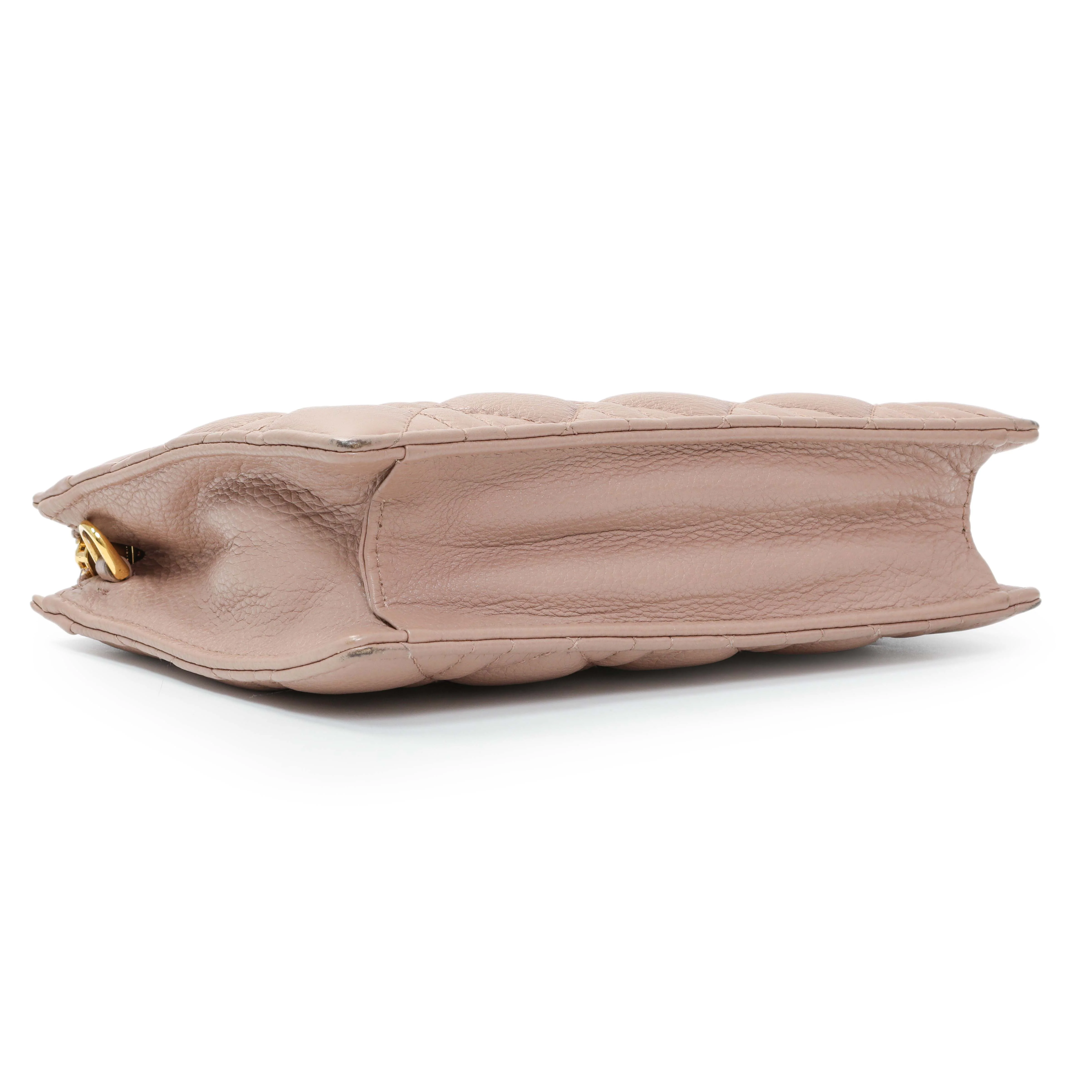 Christian Dior Calfskin Cannage Caro Zipped Pouch With Chain - Image 3