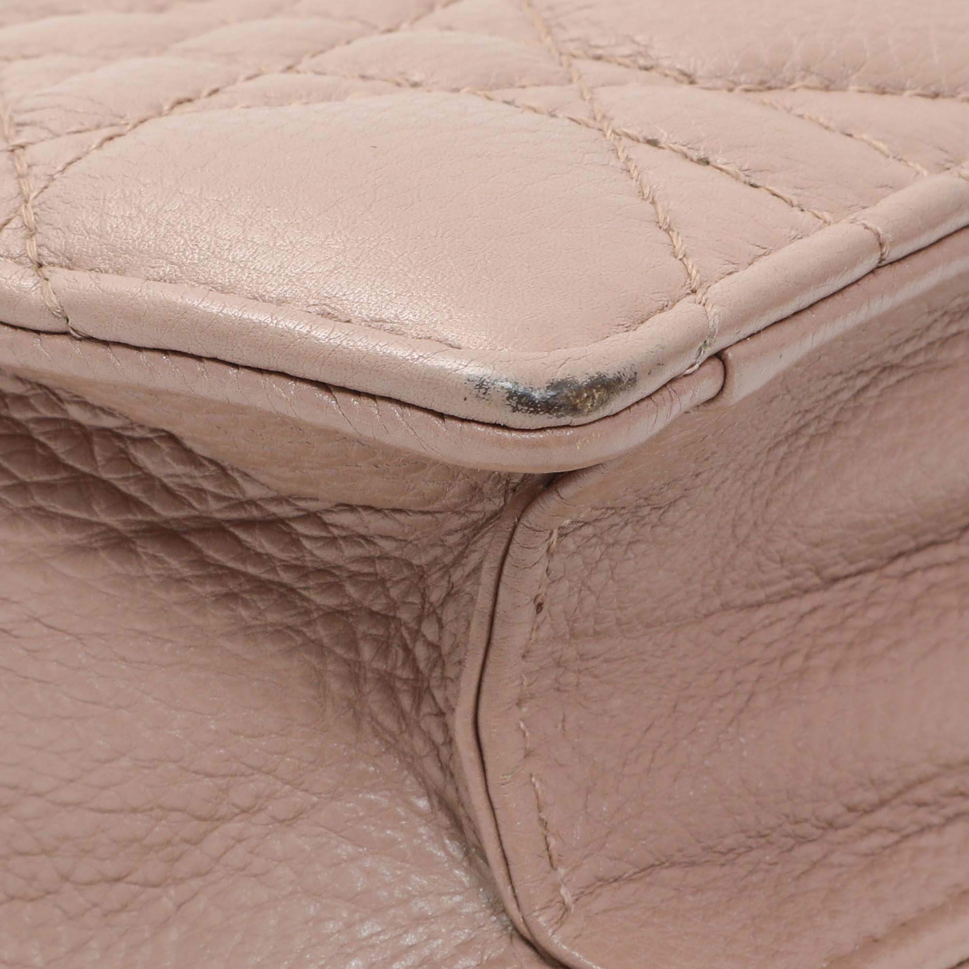Christian Dior Calfskin Cannage Caro Zipped Pouch With Chain - Image 4