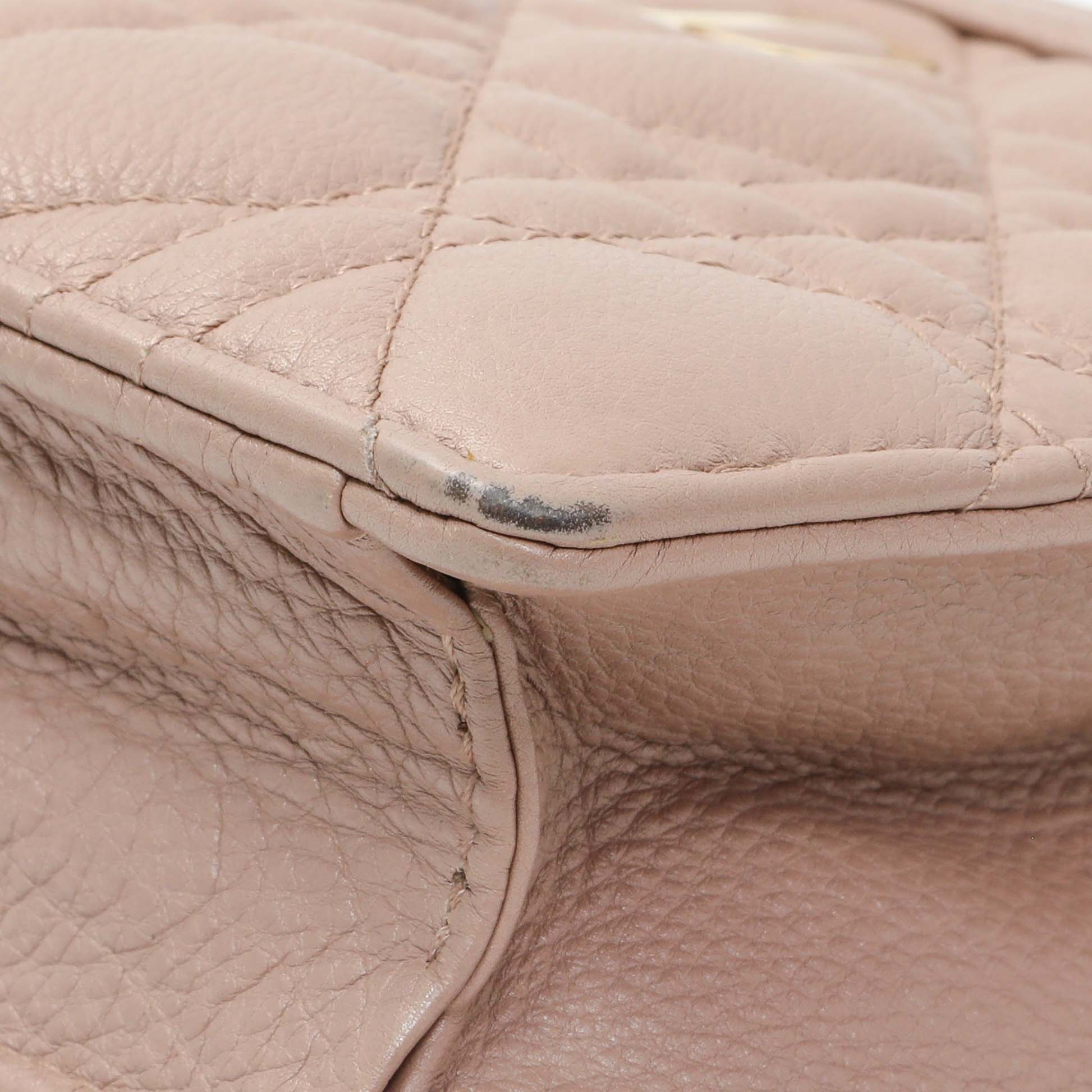 Christian Dior Calfskin Cannage Caro Zipped Pouch With Chain - Image 5