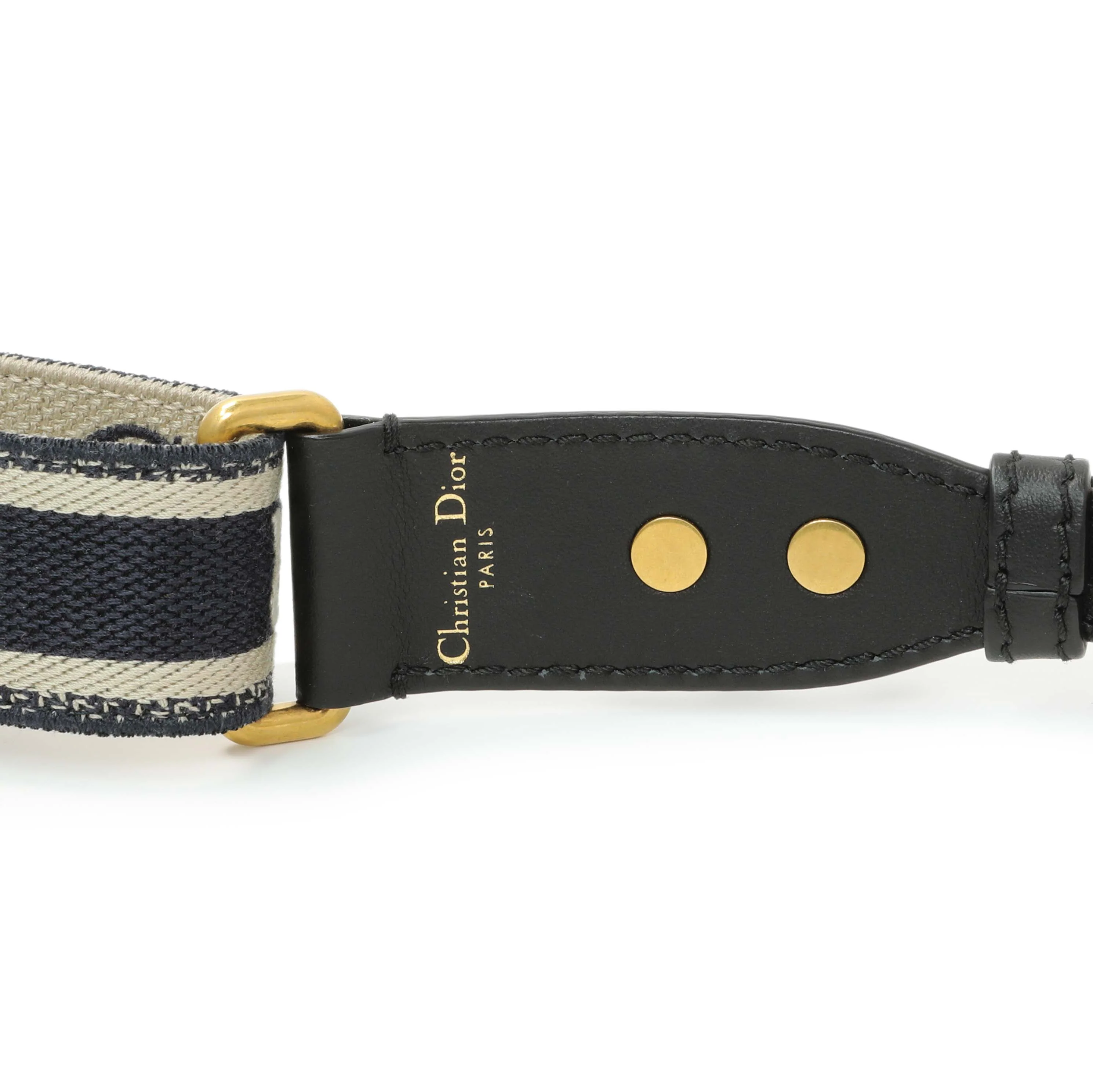 Christian Dior Canvas Embroidered Shoulder Strap - Image 3