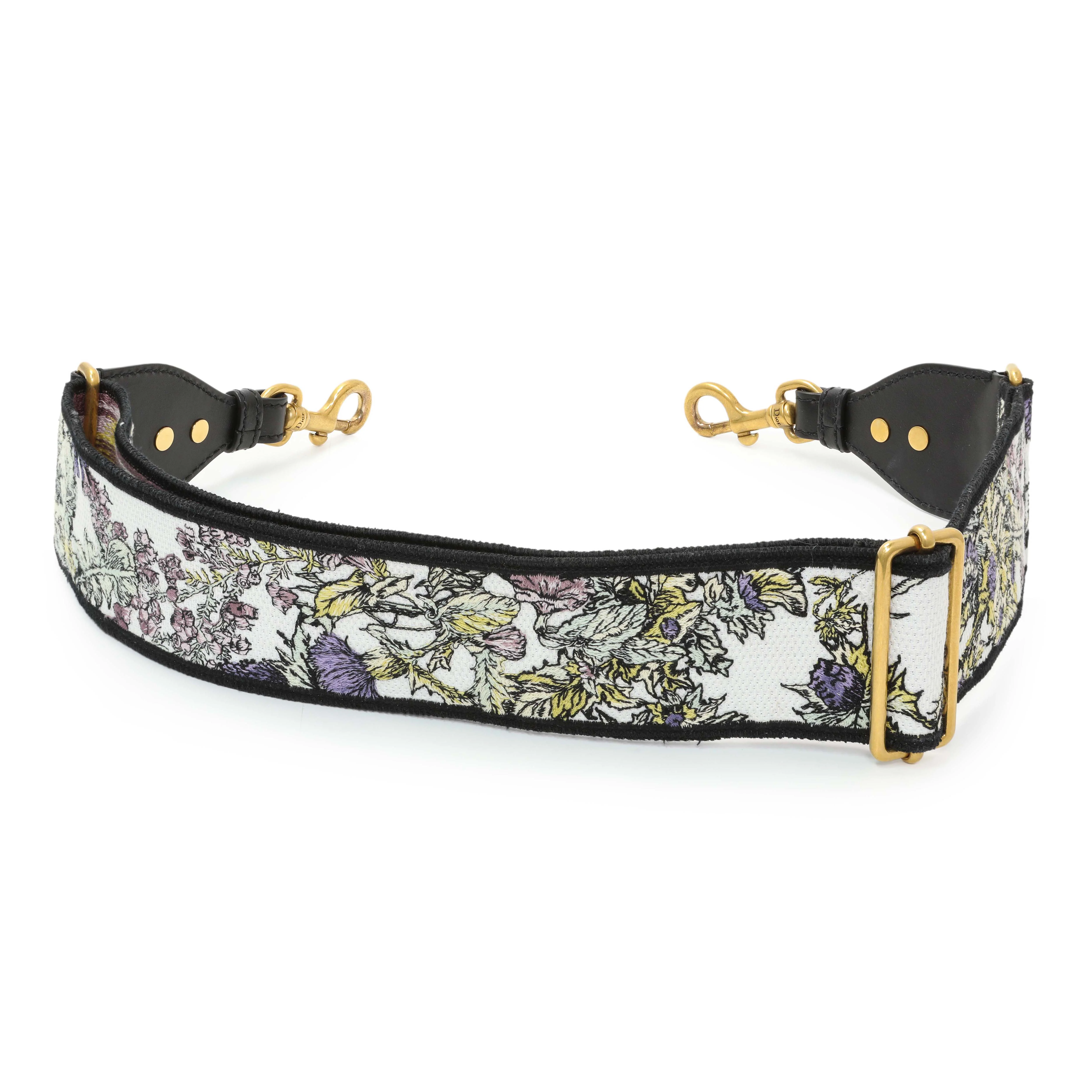 Christian Dior Canvas Embroidered Shoulder Strap - Image 2