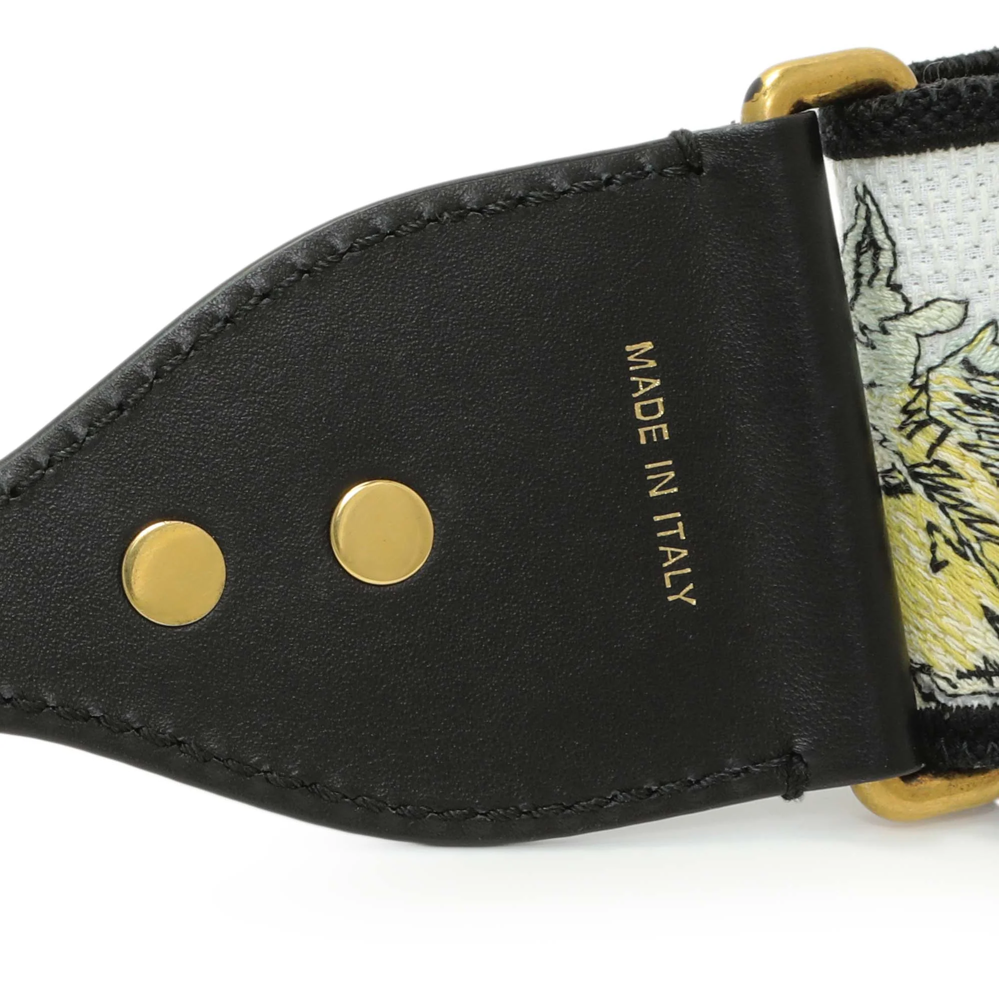 Christian Dior Canvas Embroidered Shoulder Strap - Image 3