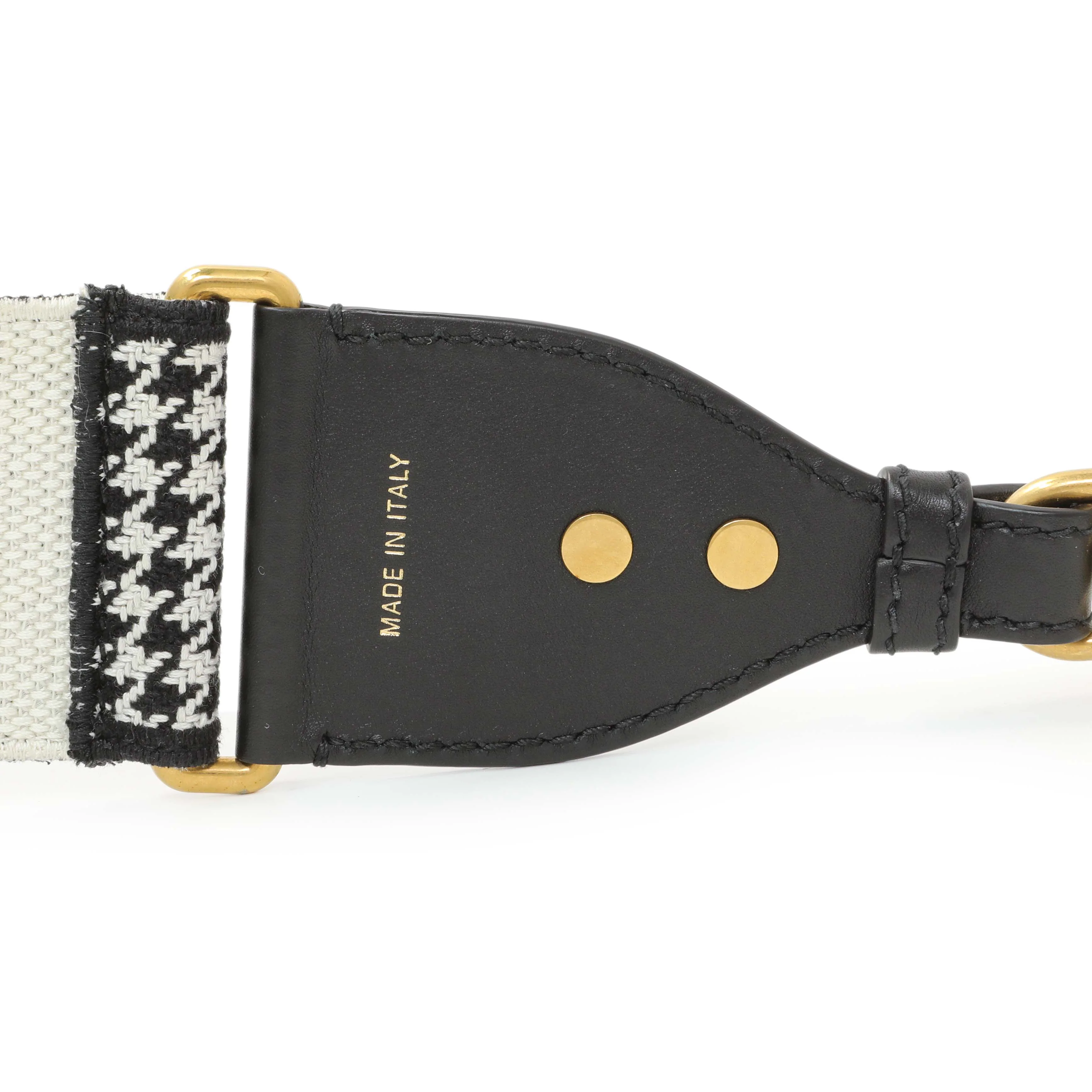 Christian Dior Canvas Houndstooth Embroidered 30 Montaigne Shoulder Strap - Image 3