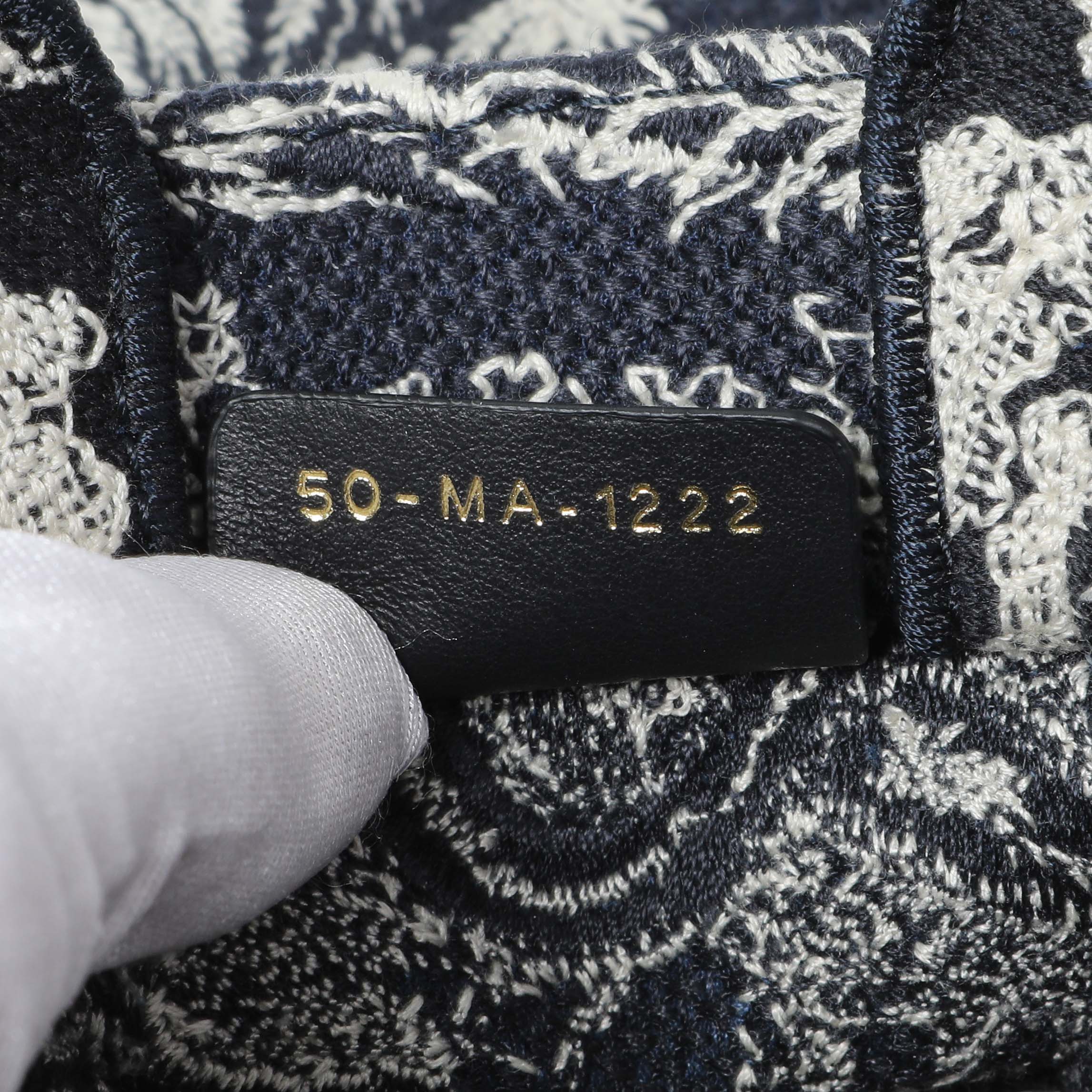 Christian Dior Canvas Toile de Jouy Reverse Embroidered Mini Book Tote Phone Bag - Image 6