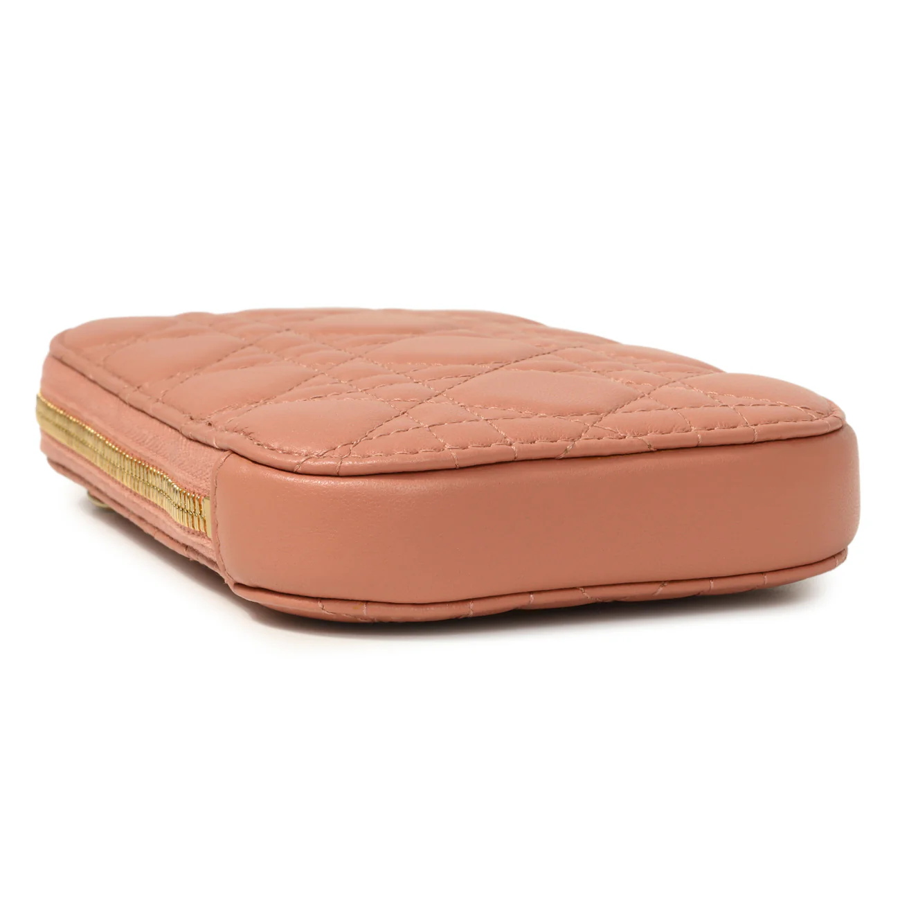 Christian Dior Deep Nude Lambskin Cannage Lady Dior Phone Holder - Image 3