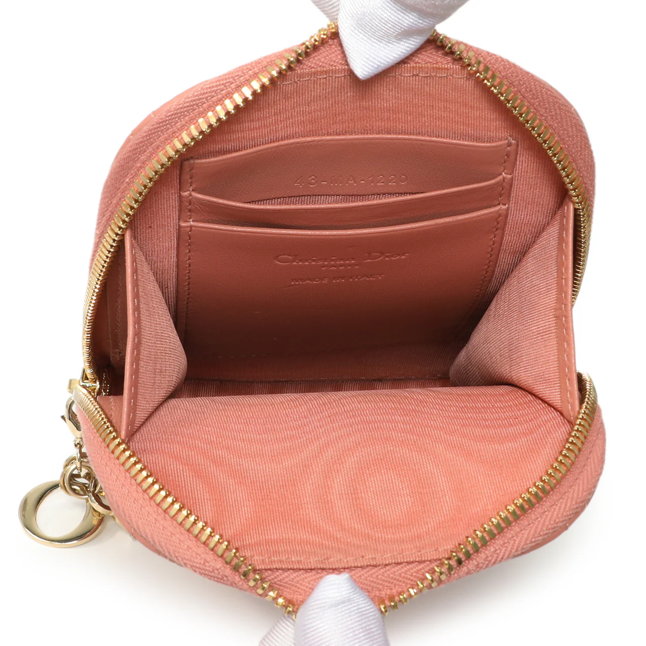 Christian Dior Deep Nude Lambskin Cannage Lady Dior Phone Holder - Image 4