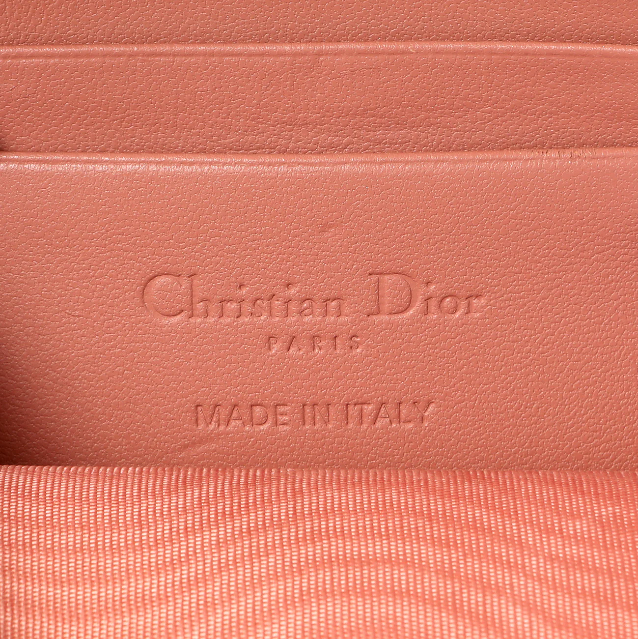Christian Dior Deep Nude Lambskin Cannage Lady Dior Phone Holder - Image 5
