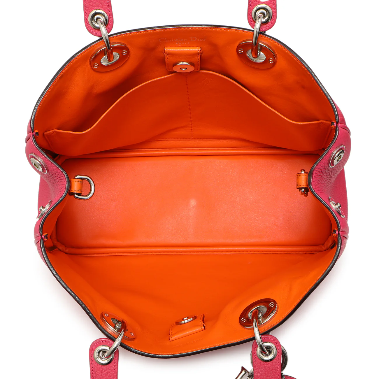 Christian Dior Fuchsia Bullcalf Medium Diorissimo Tote - Image 11