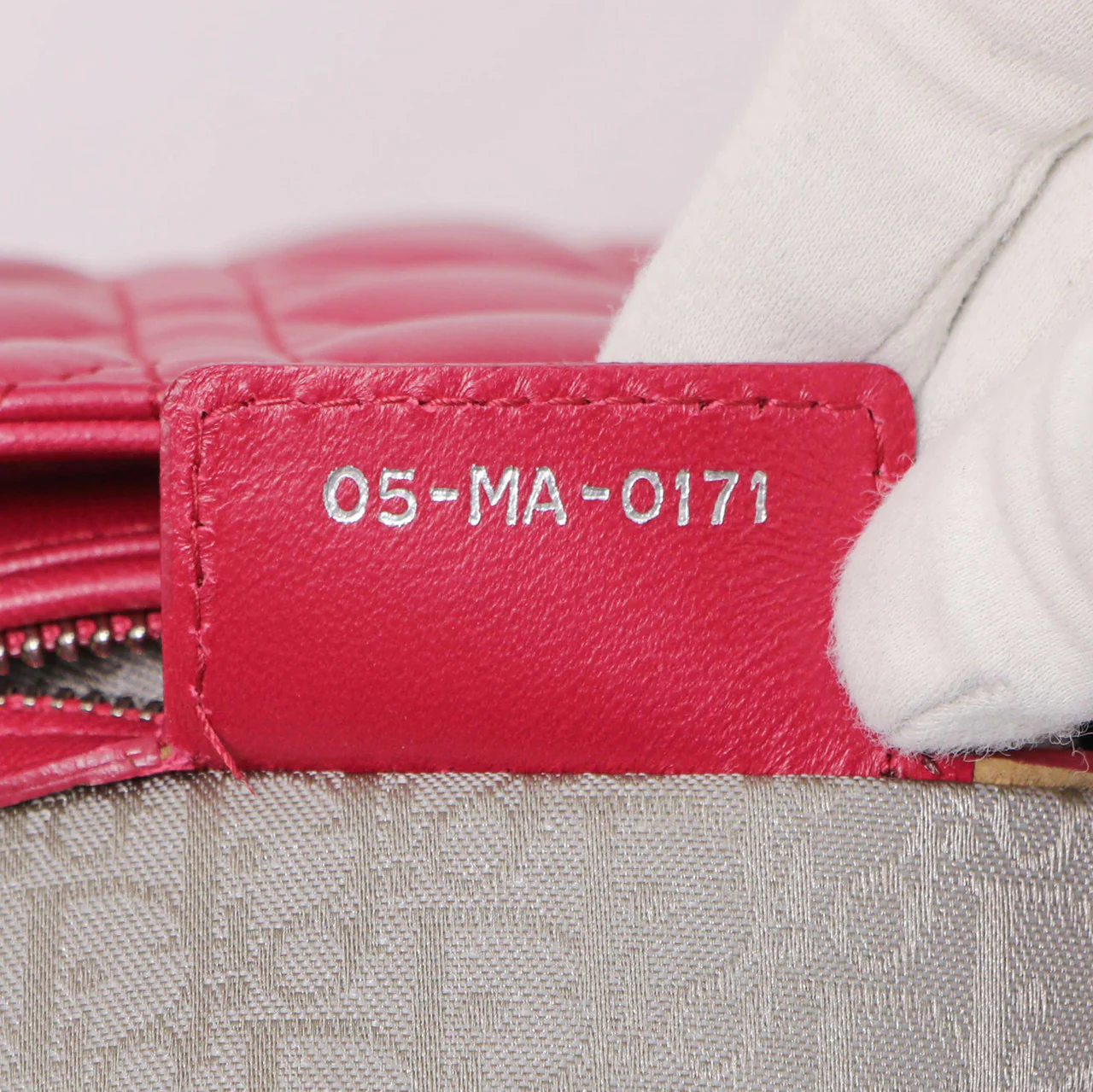 Christian Dior Fuchsia Lambskin Cannage Large Lady Dior - Image 10