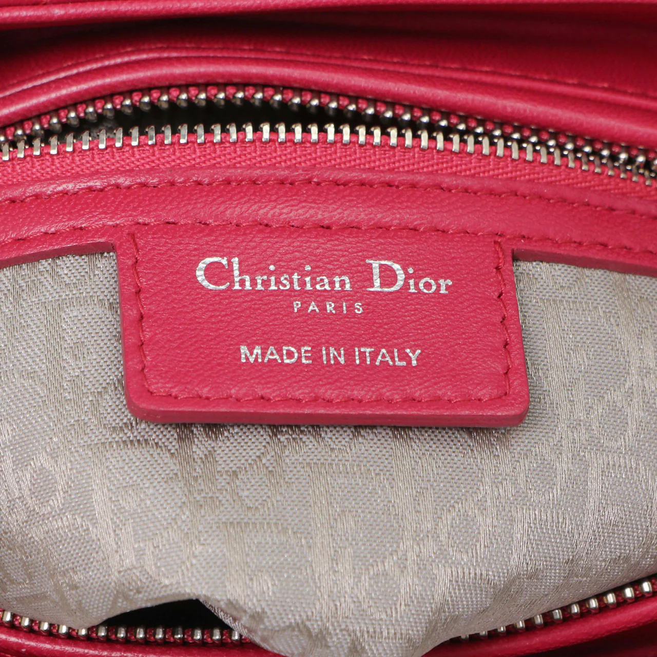 Christian Dior Fuchsia Lambskin Cannage Large Lady Dior - Image 9