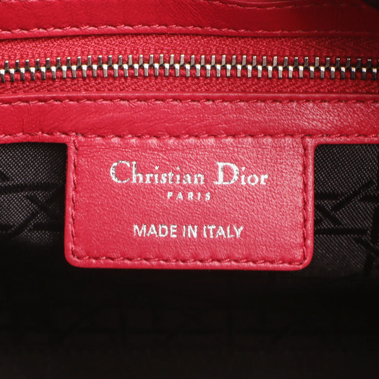 Christian Dior Fuchsia Lambskin Cannage Medium Lady Dior - Image 9