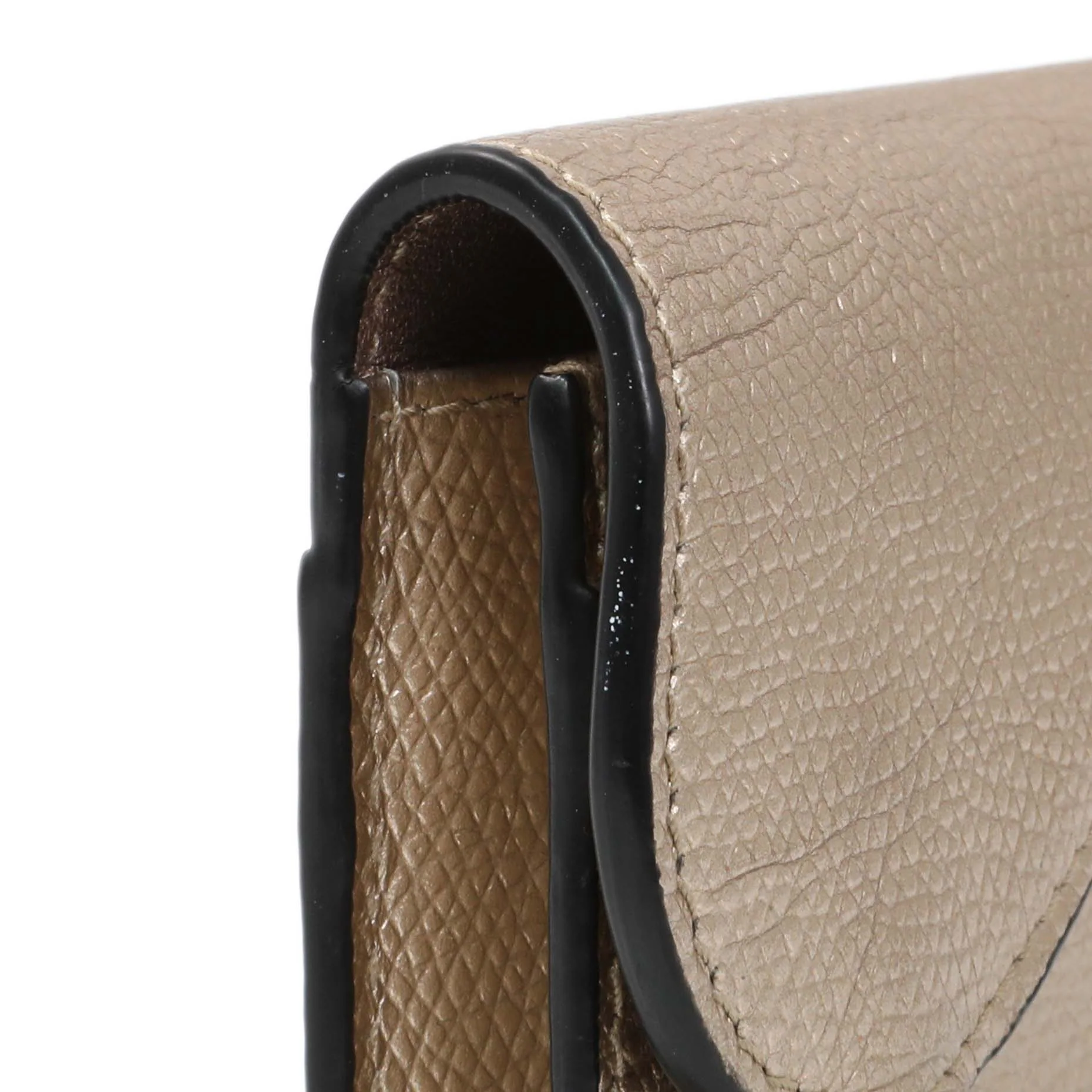 Christian Dior Gold Metallic Grained Calfskin Saddle Card Holder - Image 7