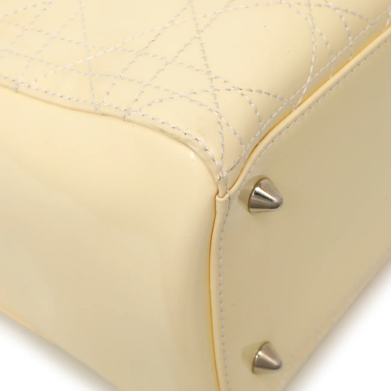 Christian Dior Ivory Patent Cannage Medium Lady Dior - Image 6