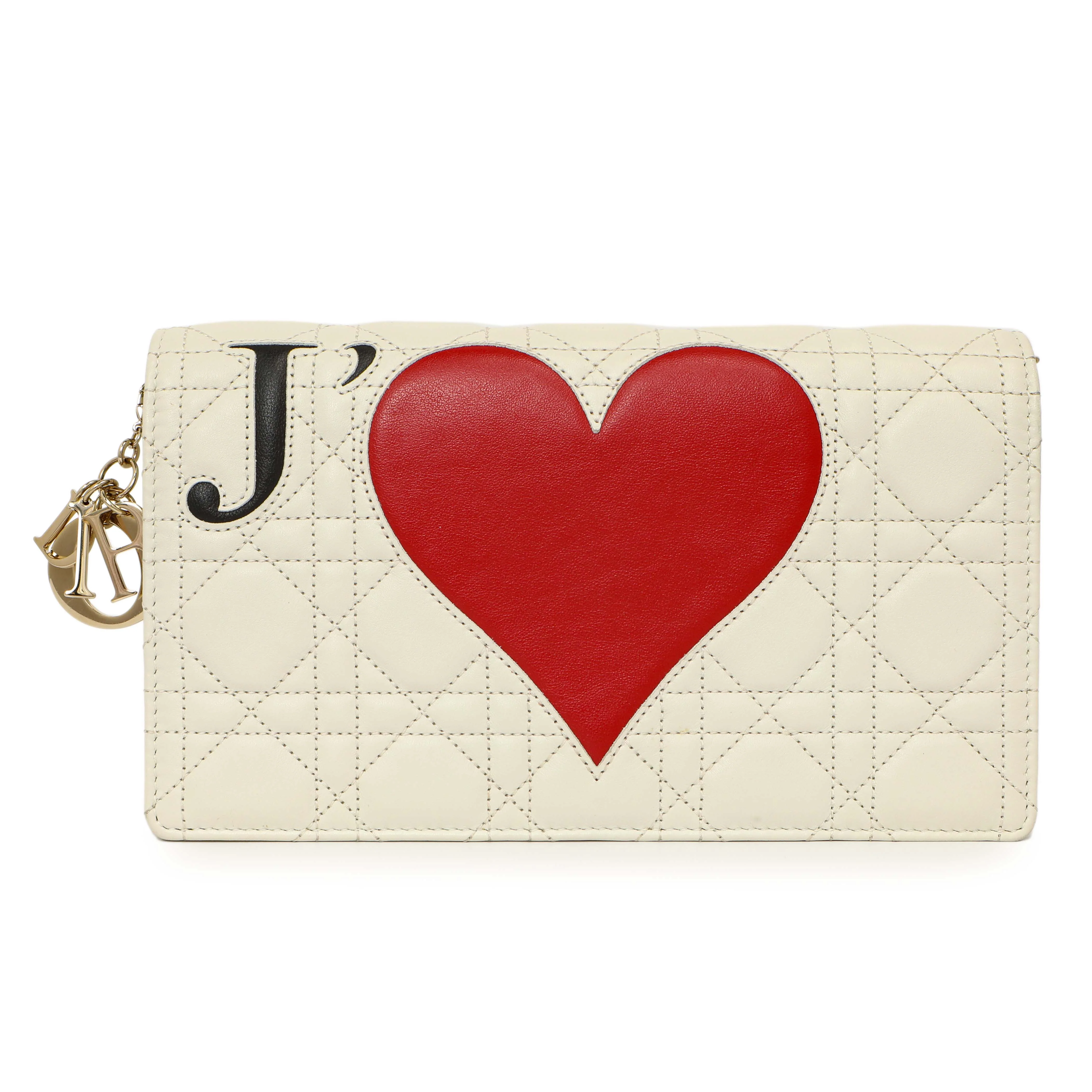 Christian Dior Lambskin Cannage DiorAmour Lady Dior Clutch - Image 2