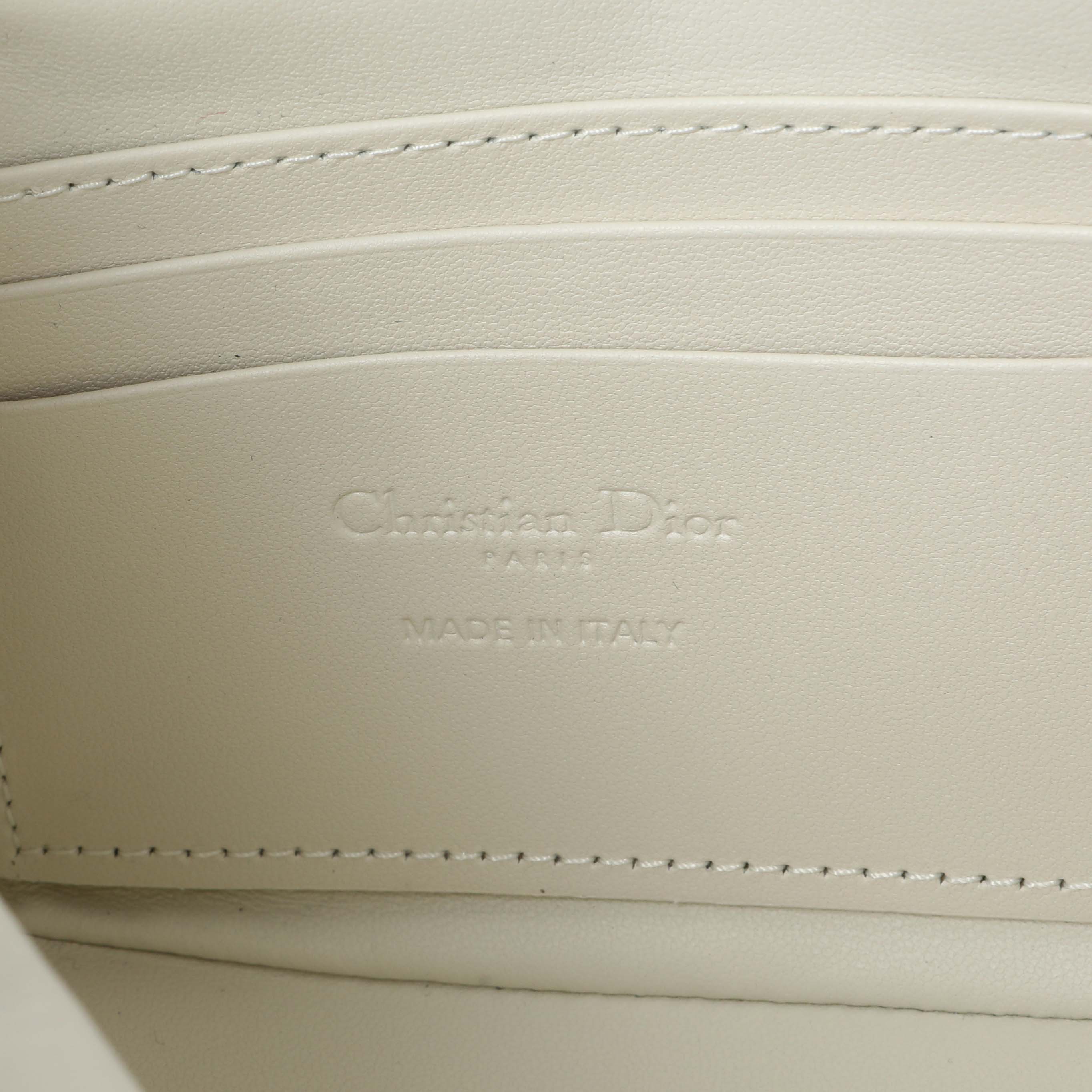 Christian Dior Latte Macrocannage Lambskin Diorstar Hobo Bag With Chain - Image 5