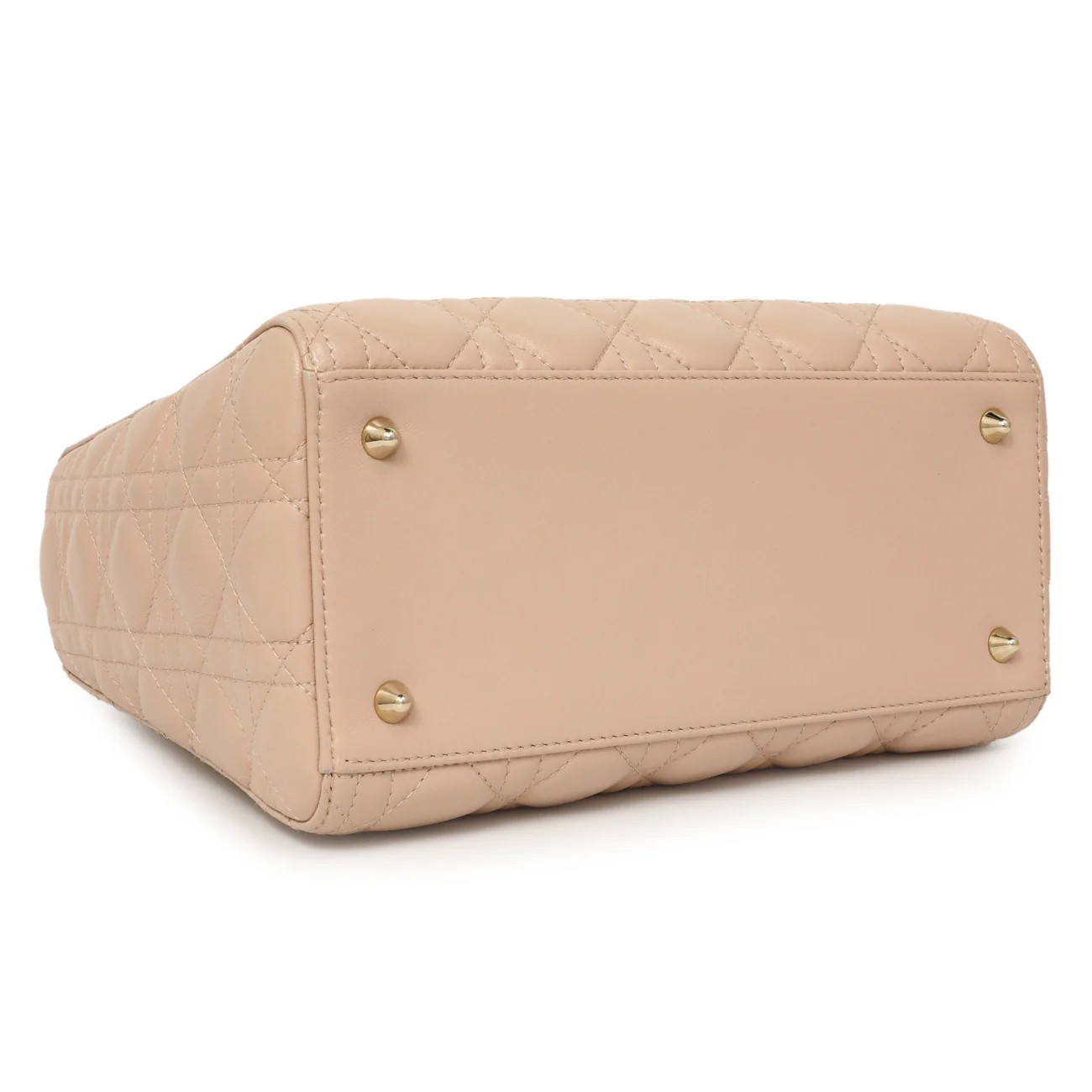 Christian Dior Light Pink Lambskin Cannage Medium Lady Dior - Image 3