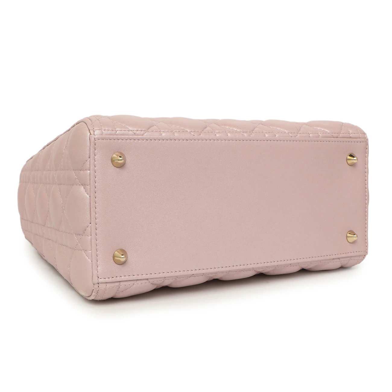 Christian Dior Lotus Metallic Lambskin Cannage Medium Lady Dior - Image 3
