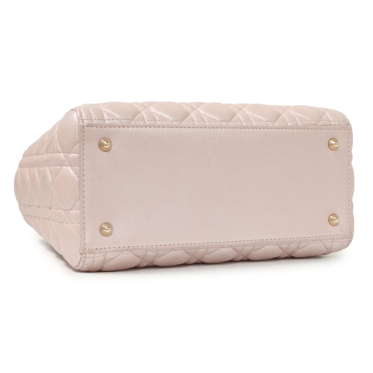 Christian Dior Lotus Pearly Lambskin Cannage Medium Lady Dior - Image 3