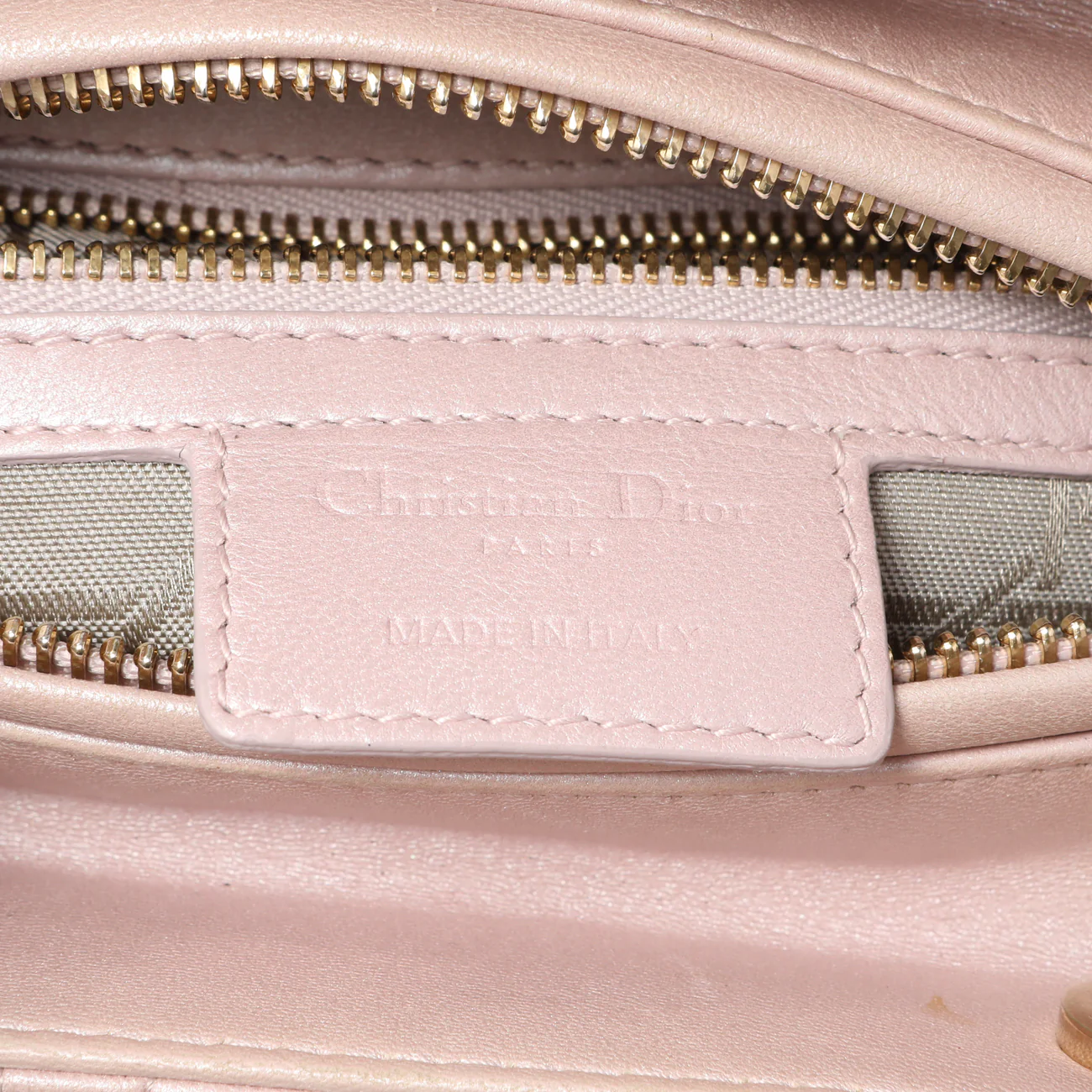 Christian Dior Lotus Pearly Lambskin Cannage Medium Lady Dior - Image 9