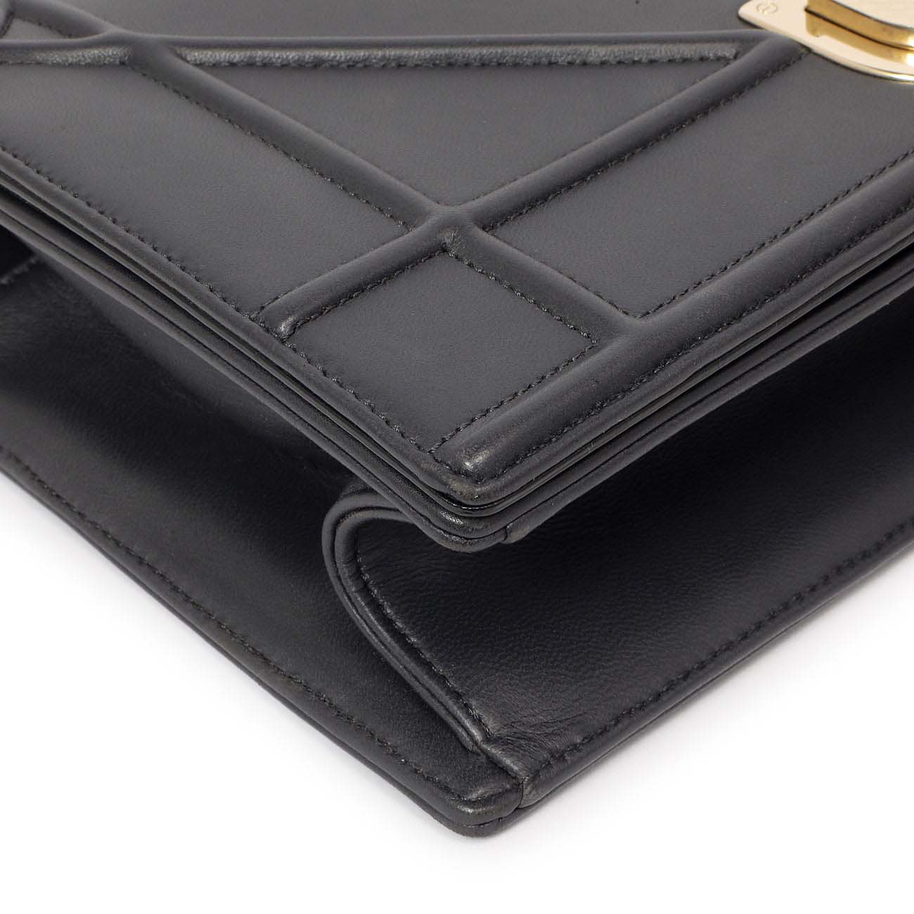 Christian Dior Navy Lambskin Medium Diorama - Image 5