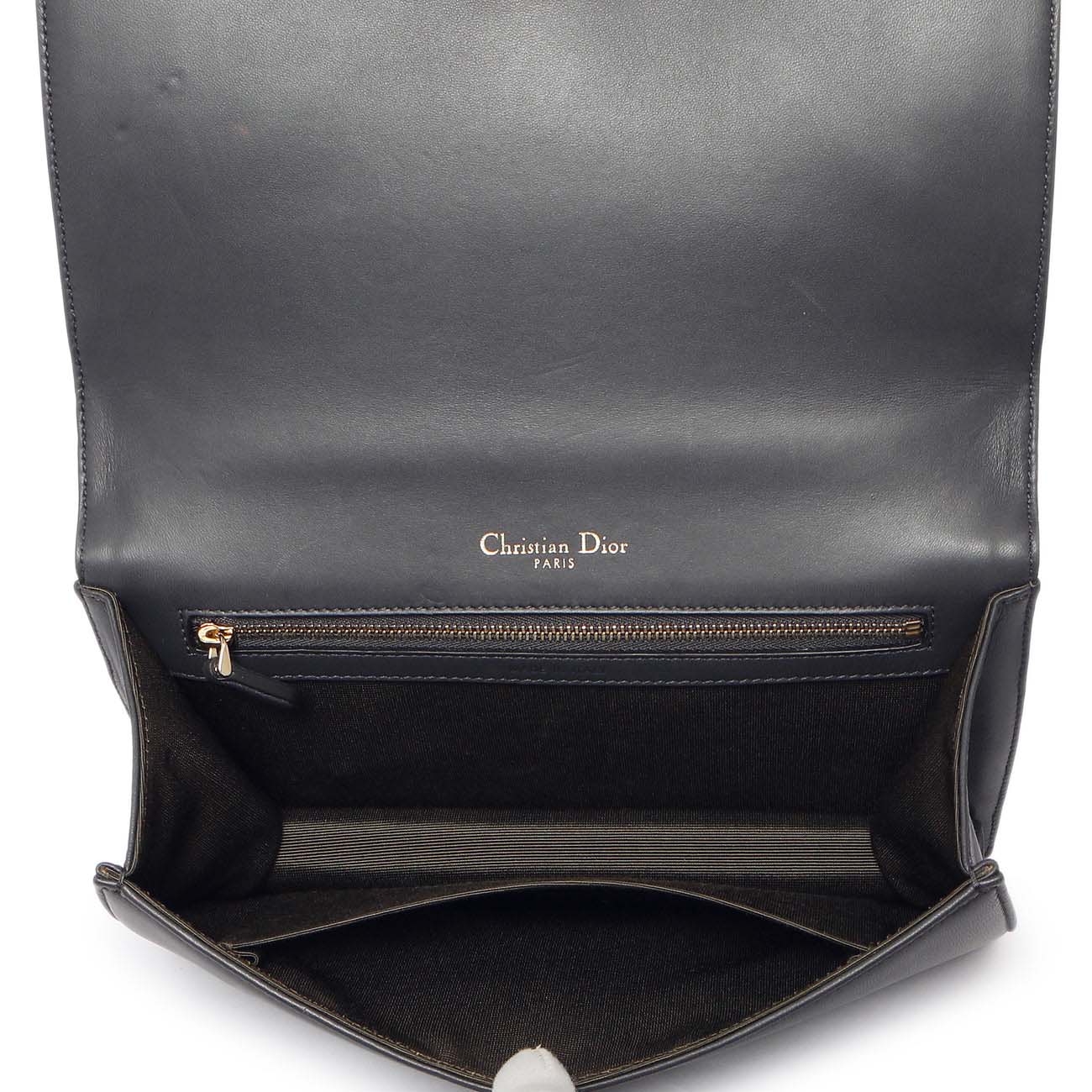 Christian Dior Navy Lambskin Medium Diorama - Image 9