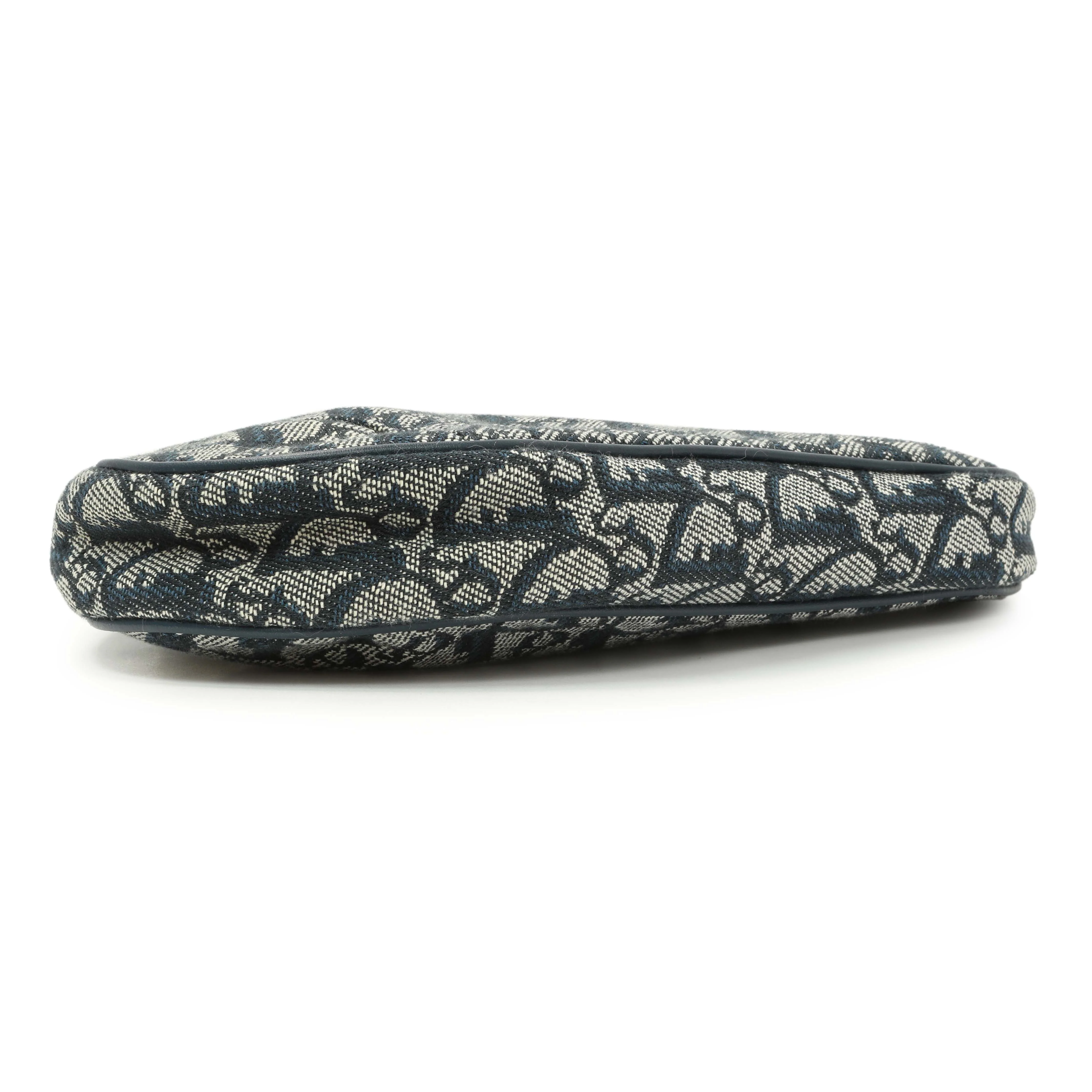 Christian Dior Navy Monogram Mini Saddle Pochette - Image 3