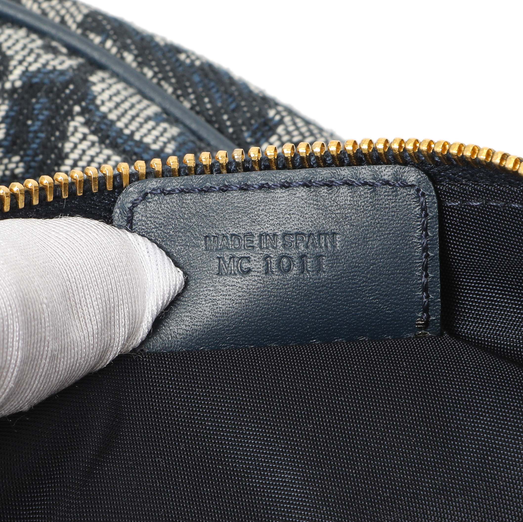 Christian Dior Navy Monogram Mini Saddle Pochette - Image 6