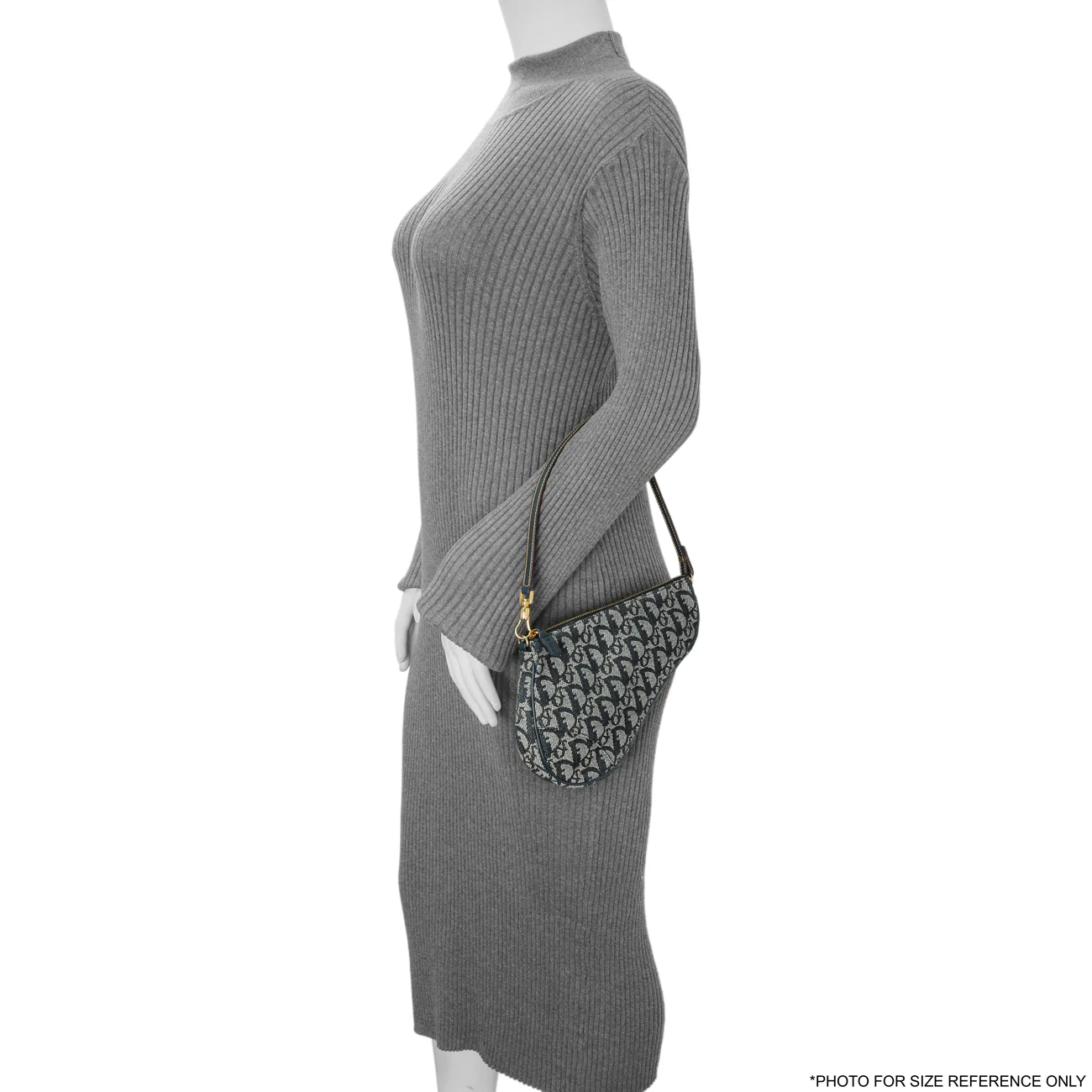 Christian Dior Navy Monogram Mini Saddle Pochette - Image 8
