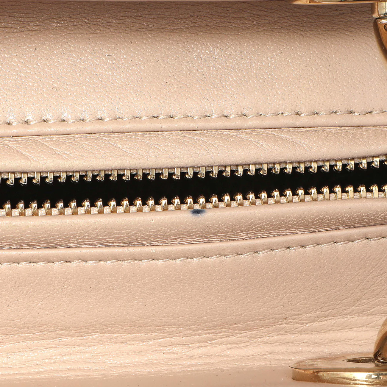Christian Dior Nude Lambskin Cannage Medium Lady Dior - Image 14