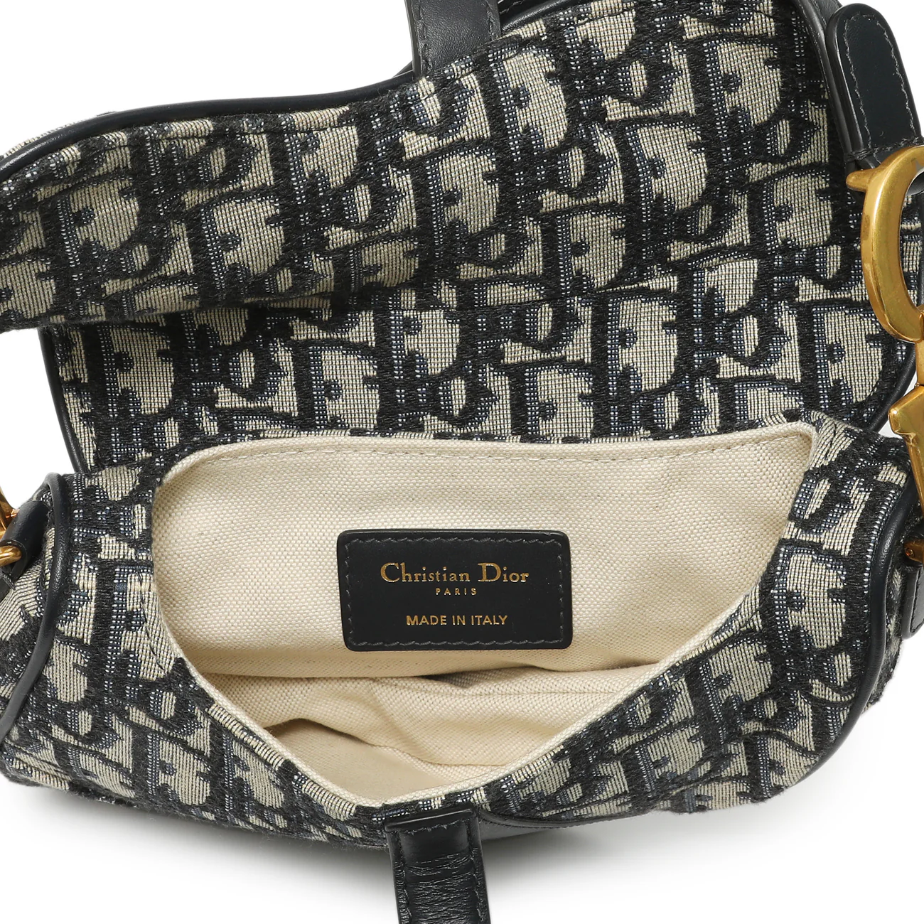 Christian Dior Oblique Mini Saddle Bag - Image 4