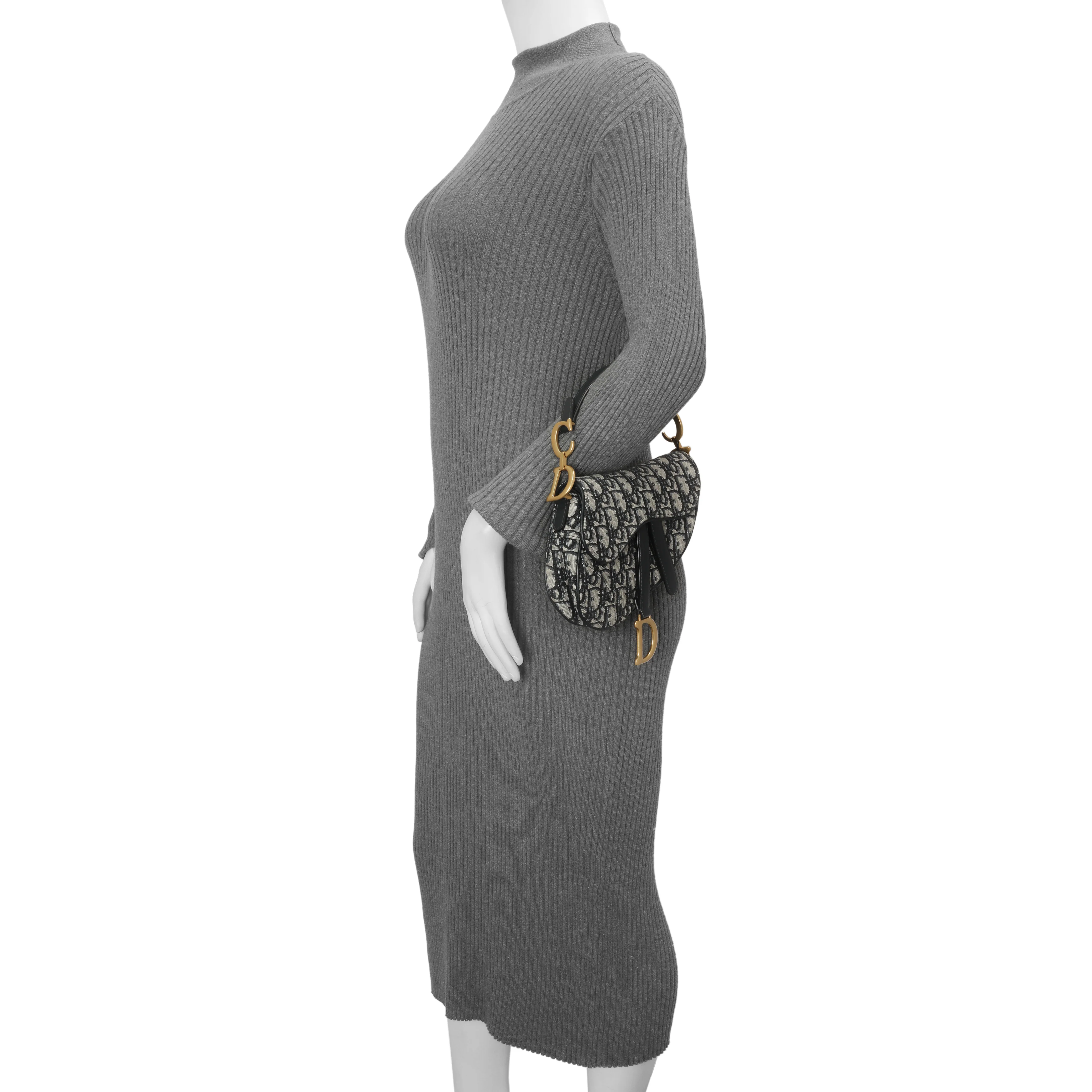 Christian Dior Oblique Mini Saddle Bag - Image 7