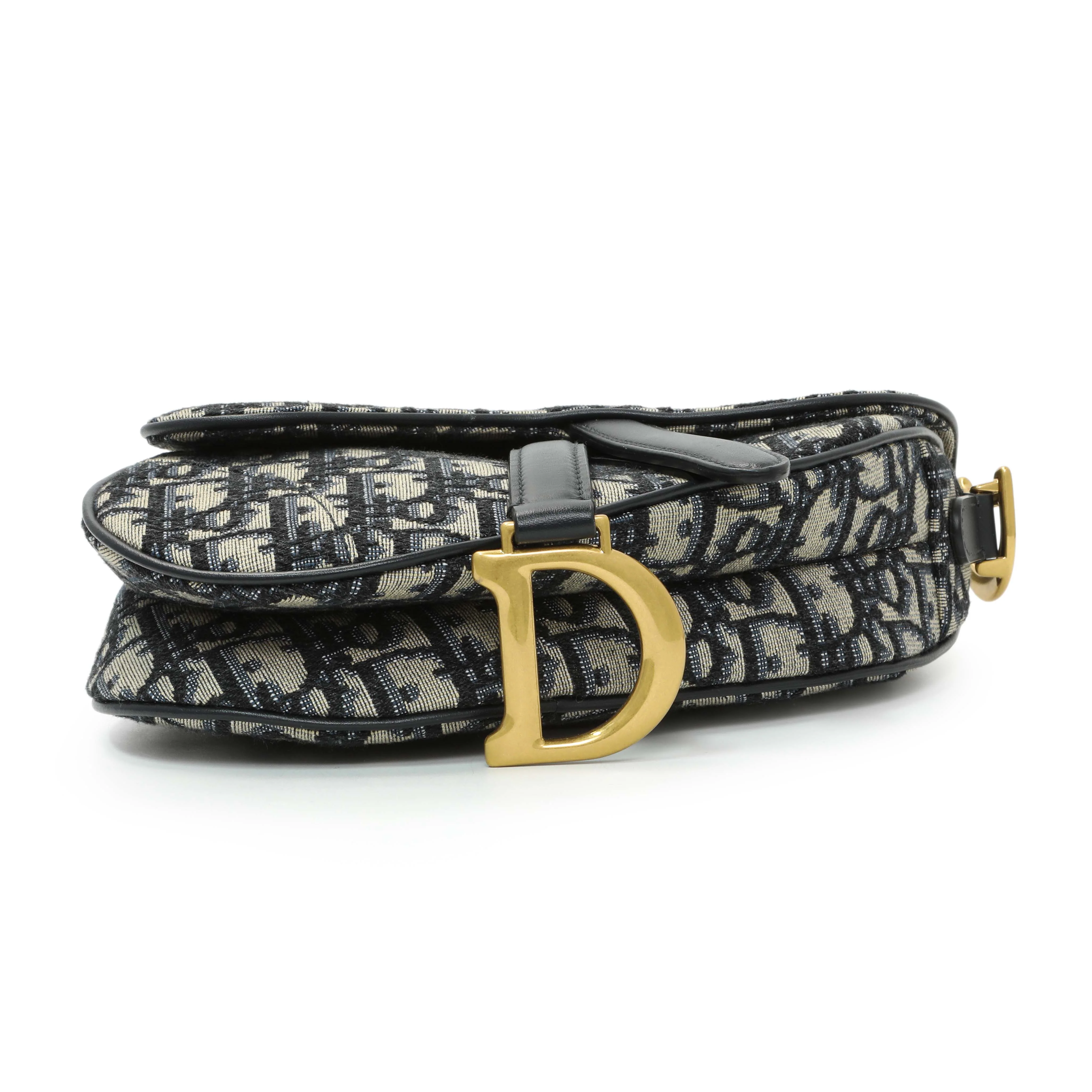 Christian Dior Oblique Mini Saddle Bag - Image 3