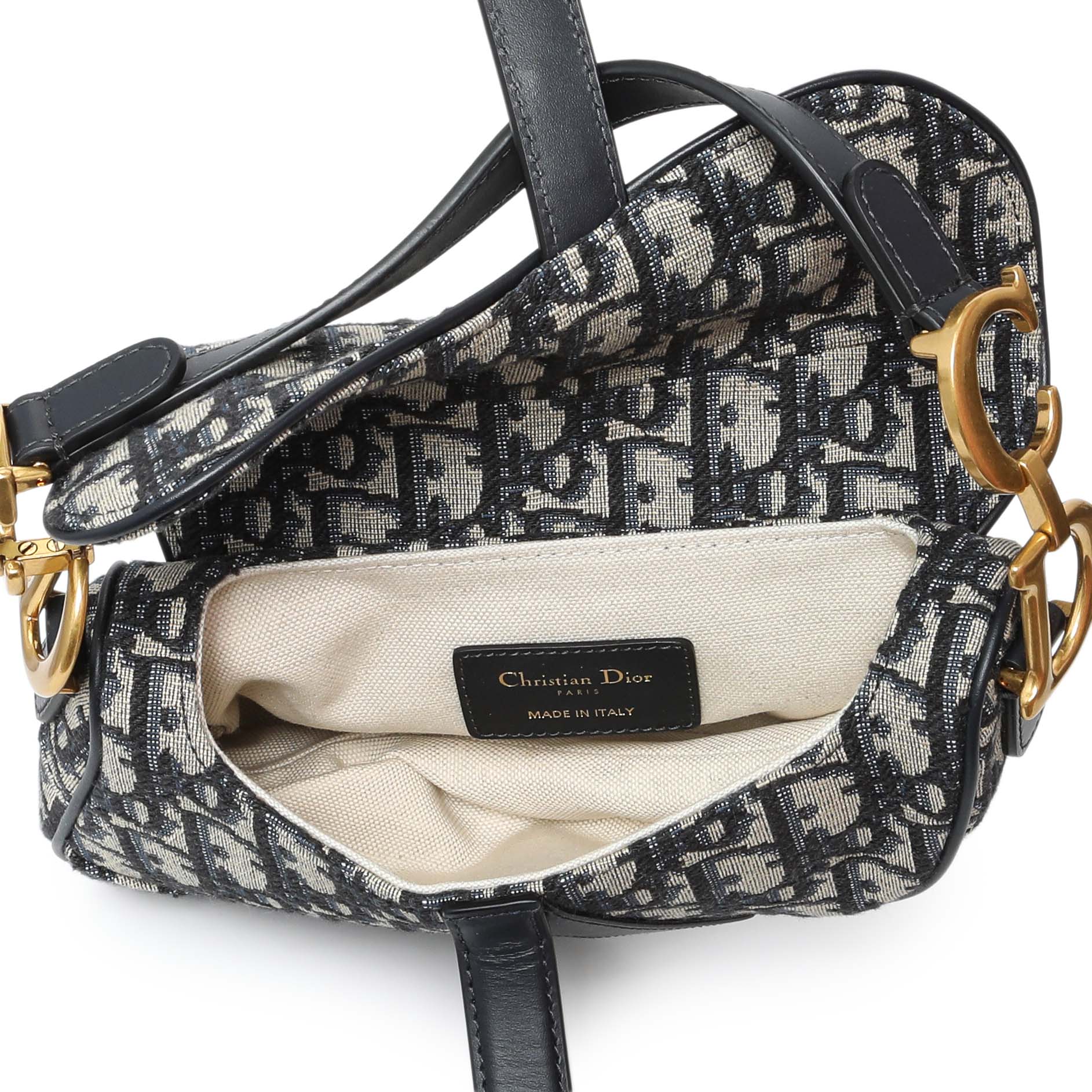 Christian Dior Oblique Mini Saddle Bag - Image 4