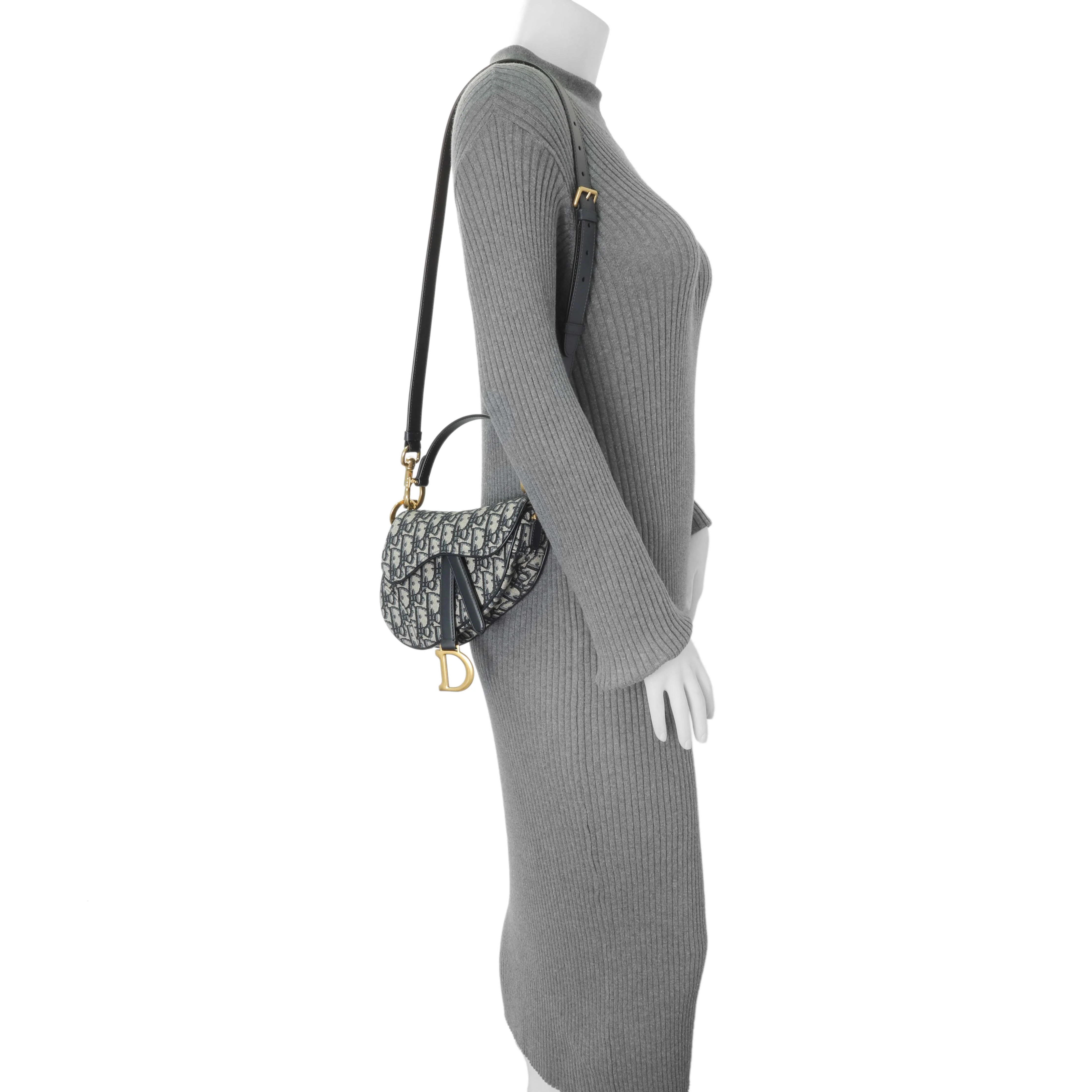Christian Dior Oblique Mini Saddle Bag - Image 7