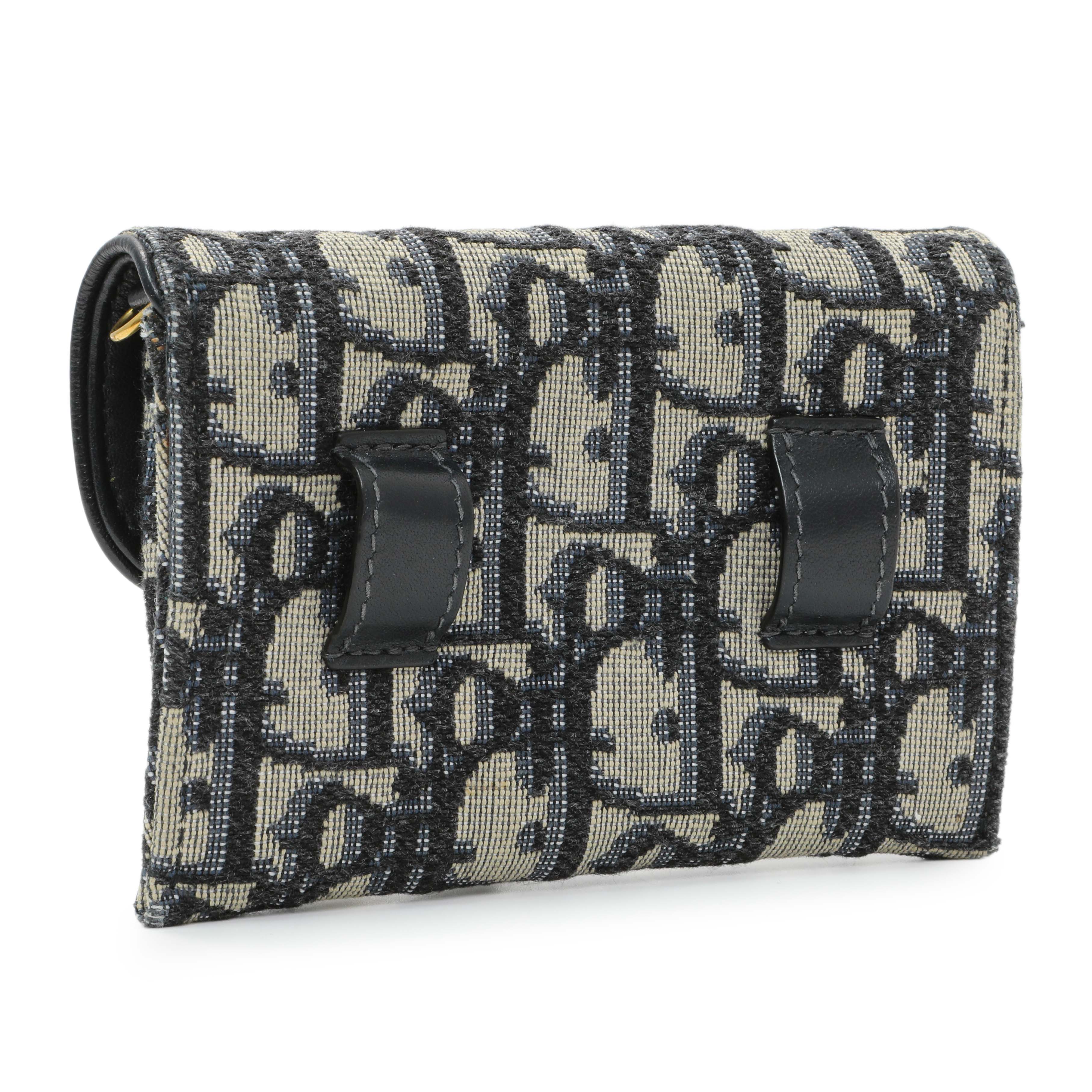 Christian Dior Oblique Nano Saddle Chain Pouch - Image 2