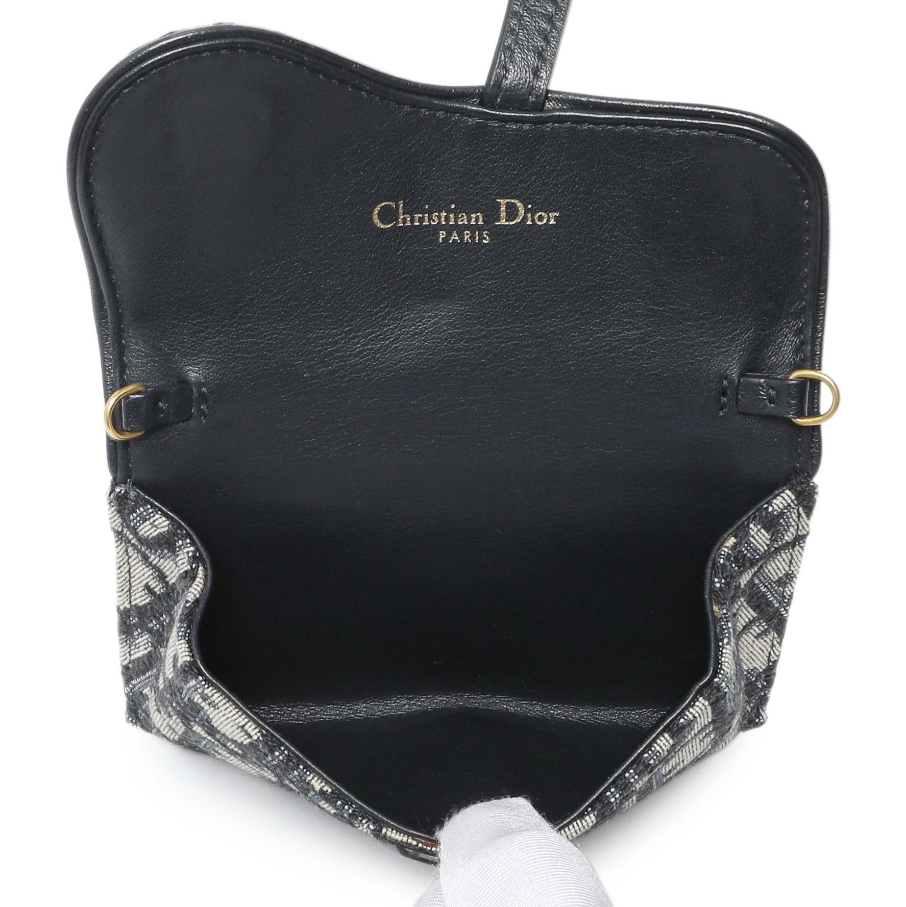 Christian Dior Oblique Nano Saddle Chain Pouch - Image 4