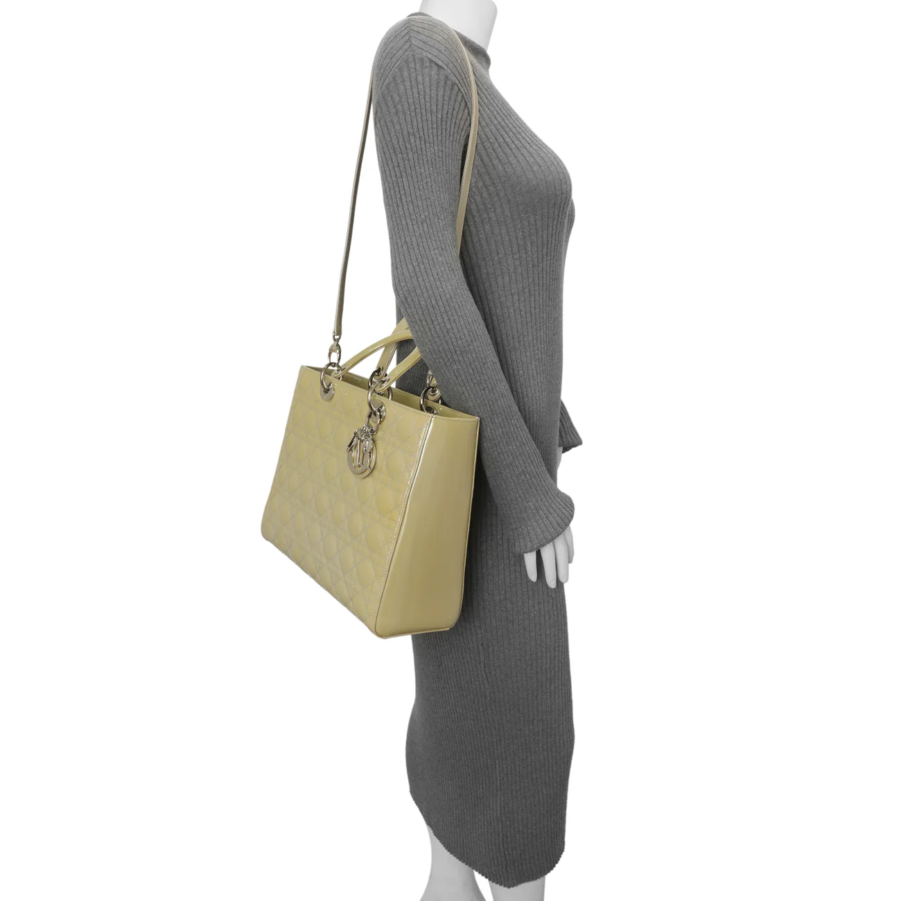 Christian Dior Patent Cannage Large Lady Dior - Image 12
