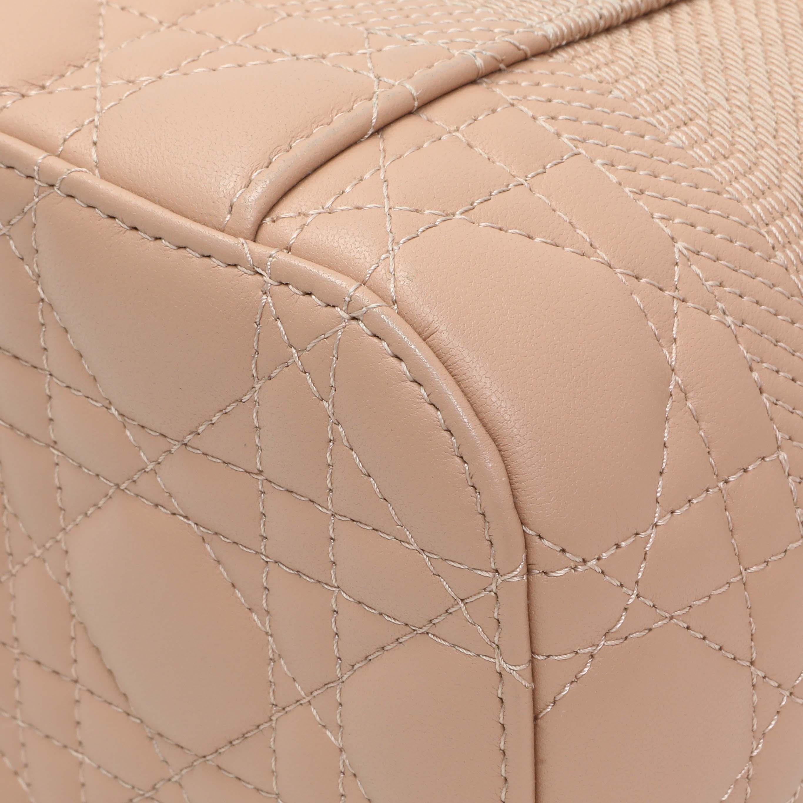 Christian Dior Pink Lambskin Cannage Small Diortravel Vanity Case Cloud - Image 7