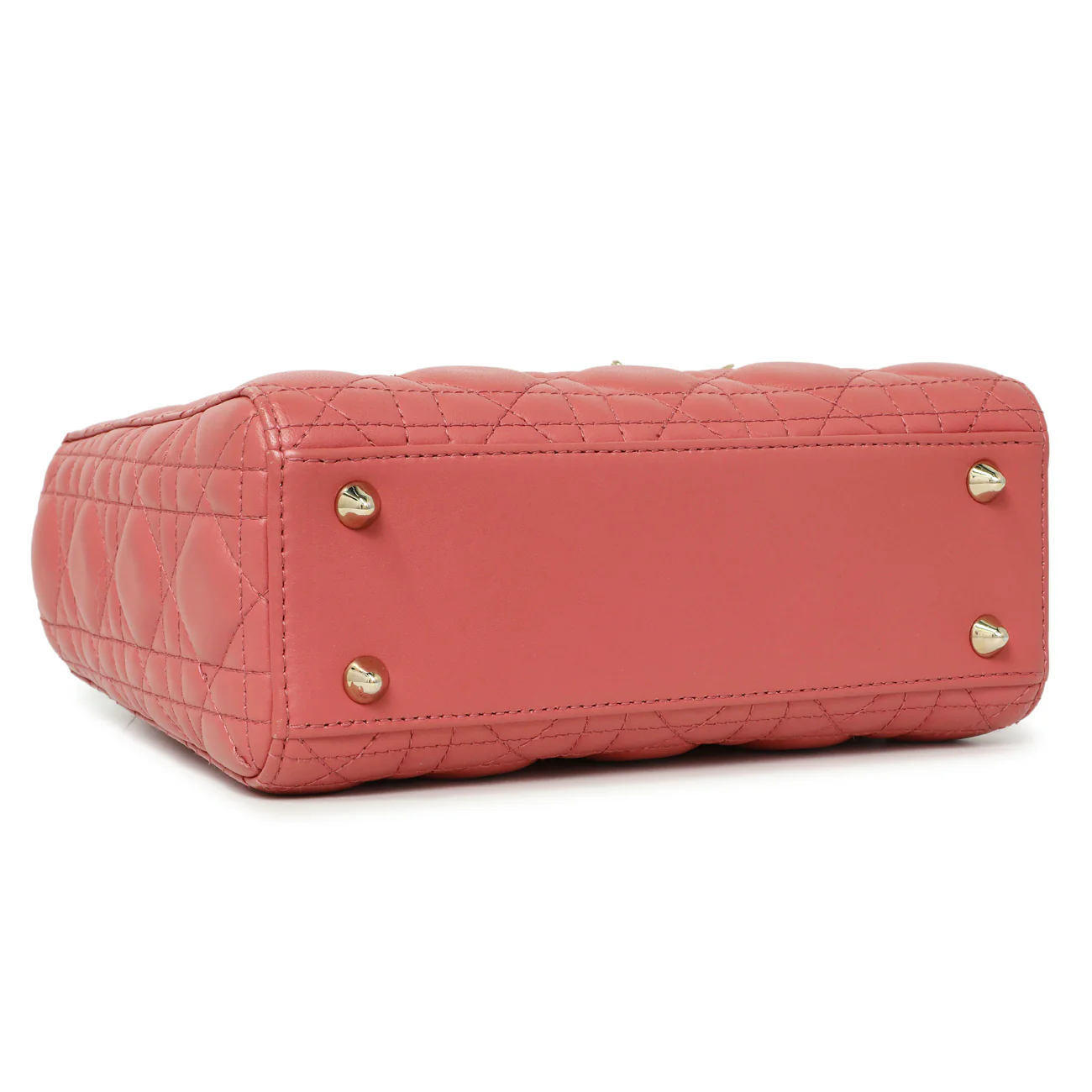Christian Dior Pink Lambskin Cannage Small My ABCDior Lady Dior - Image 3