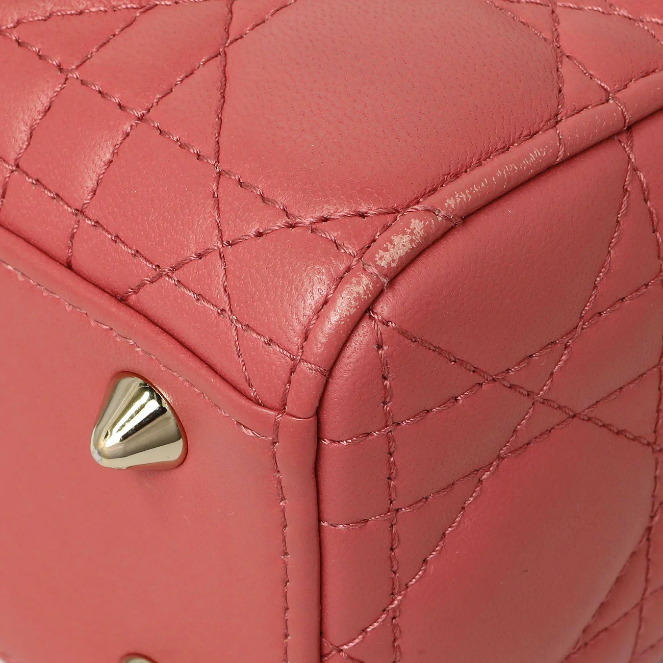 Christian Dior Pink Lambskin Cannage Small My ABCDior Lady Dior - Image 5