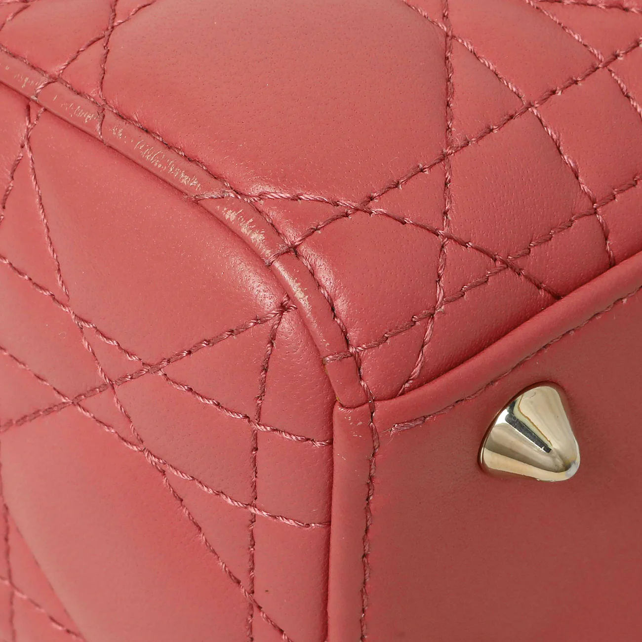 Christian Dior Pink Lambskin Cannage Small My ABCDior Lady Dior - Image 6